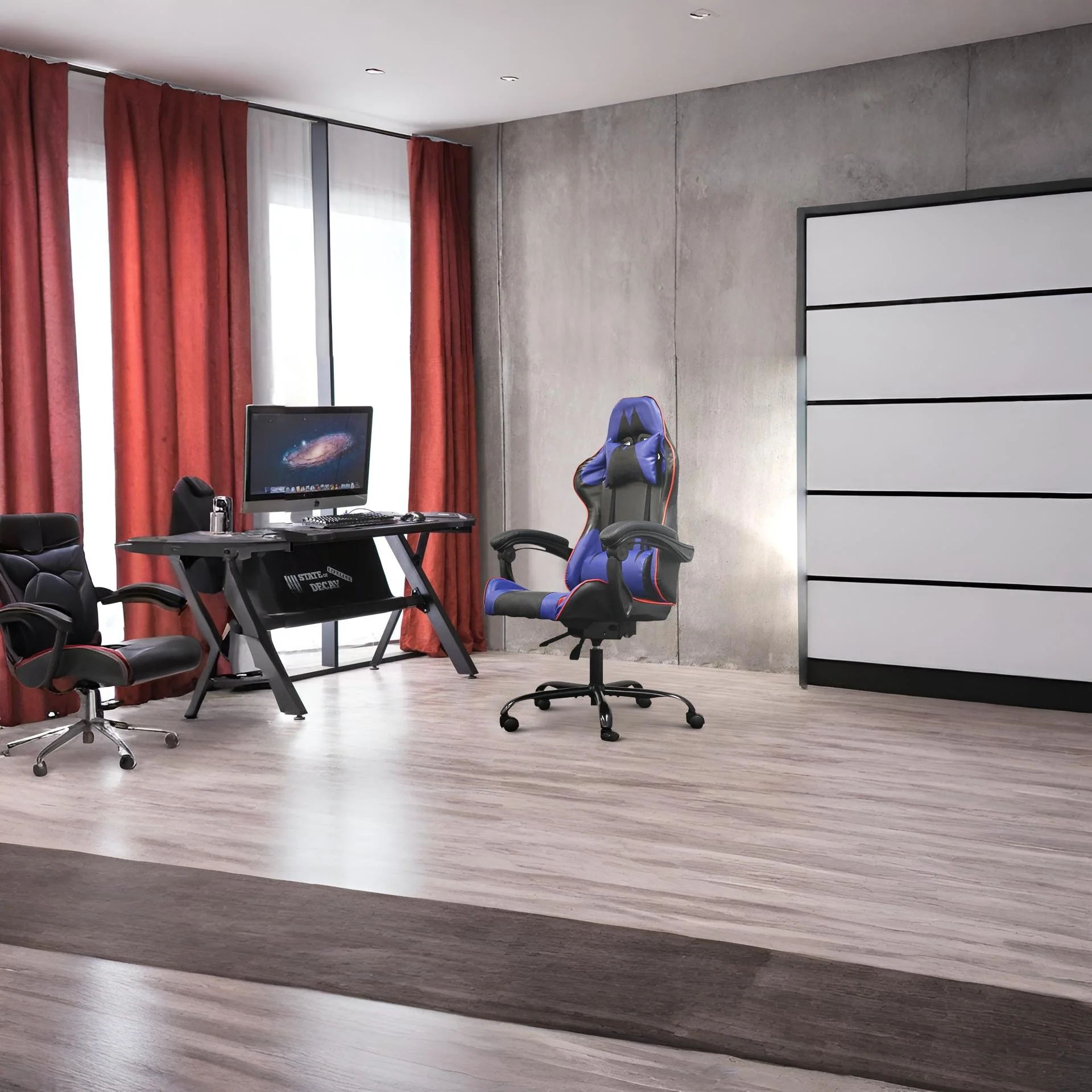 CLOUD Gaming Chair - BLUE + BLACK - Image 7