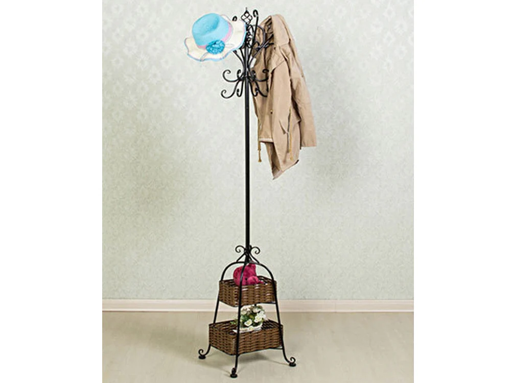 Coat Rack Stand Clothes Rack Coat Hanger Stand 1.8M - Black - Image 2