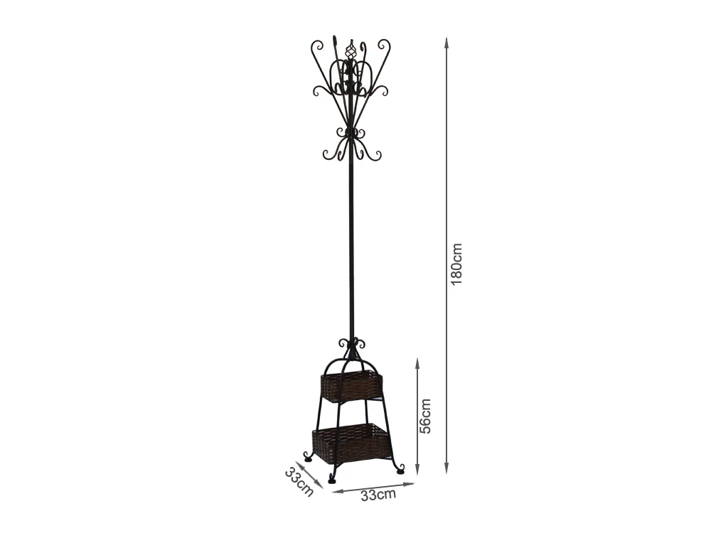 Coat Rack Stand Clothes Rack Coat Hanger Stand 1.8M - Black - Image 5