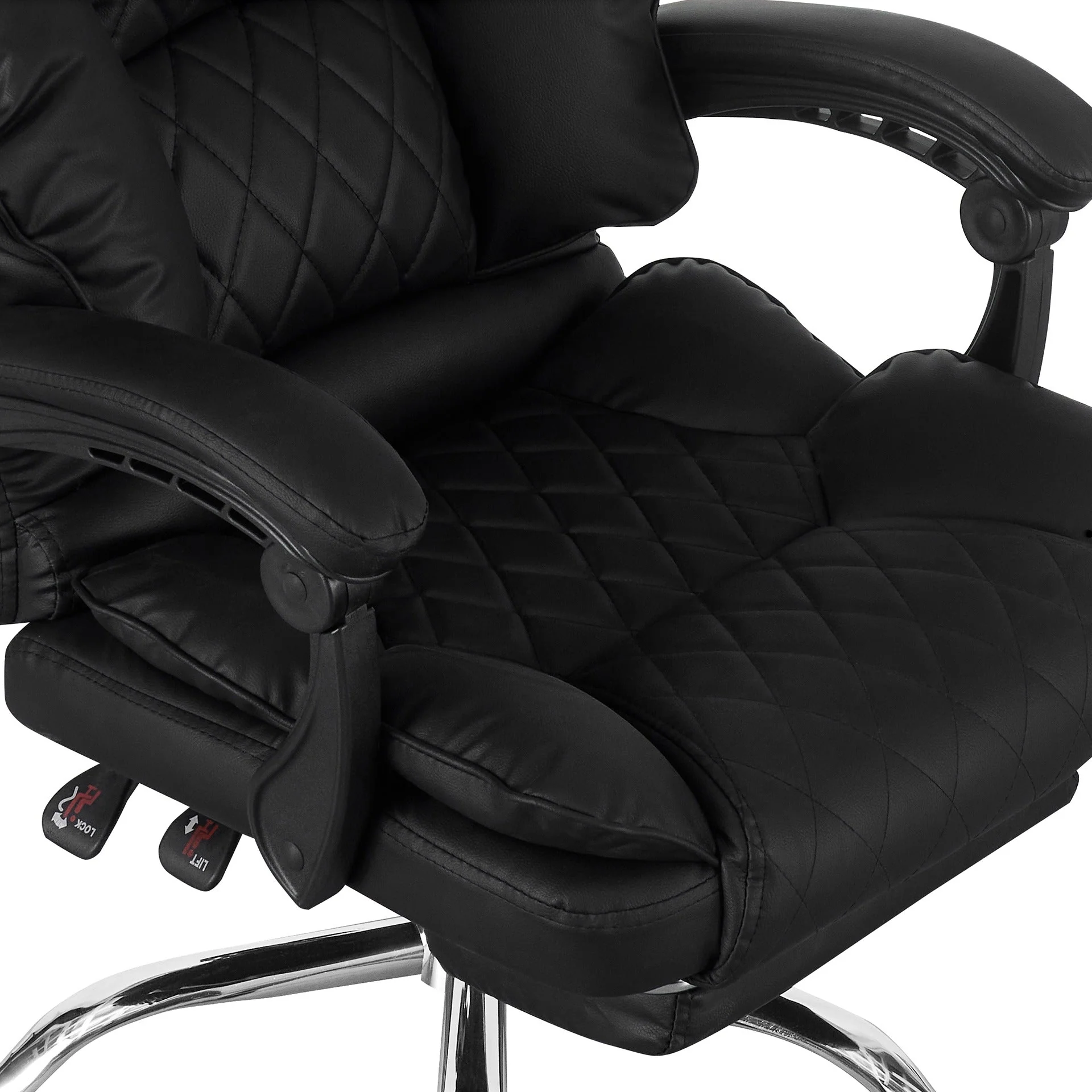 Collin Office Chair with Footrest - Black - Image 12