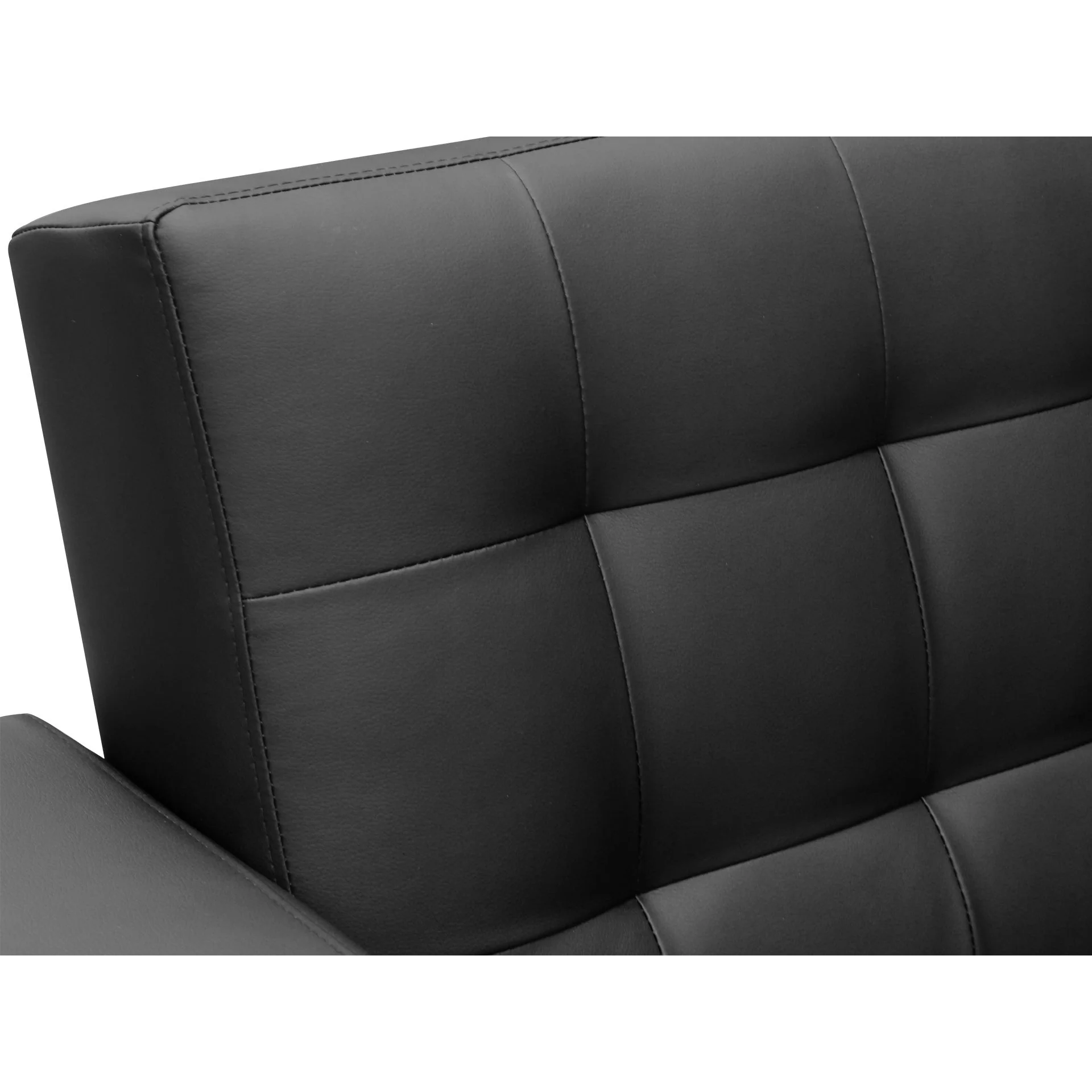 Colorado 3 Seater Sofa Bed Futon with Chaise - Black - Image 11