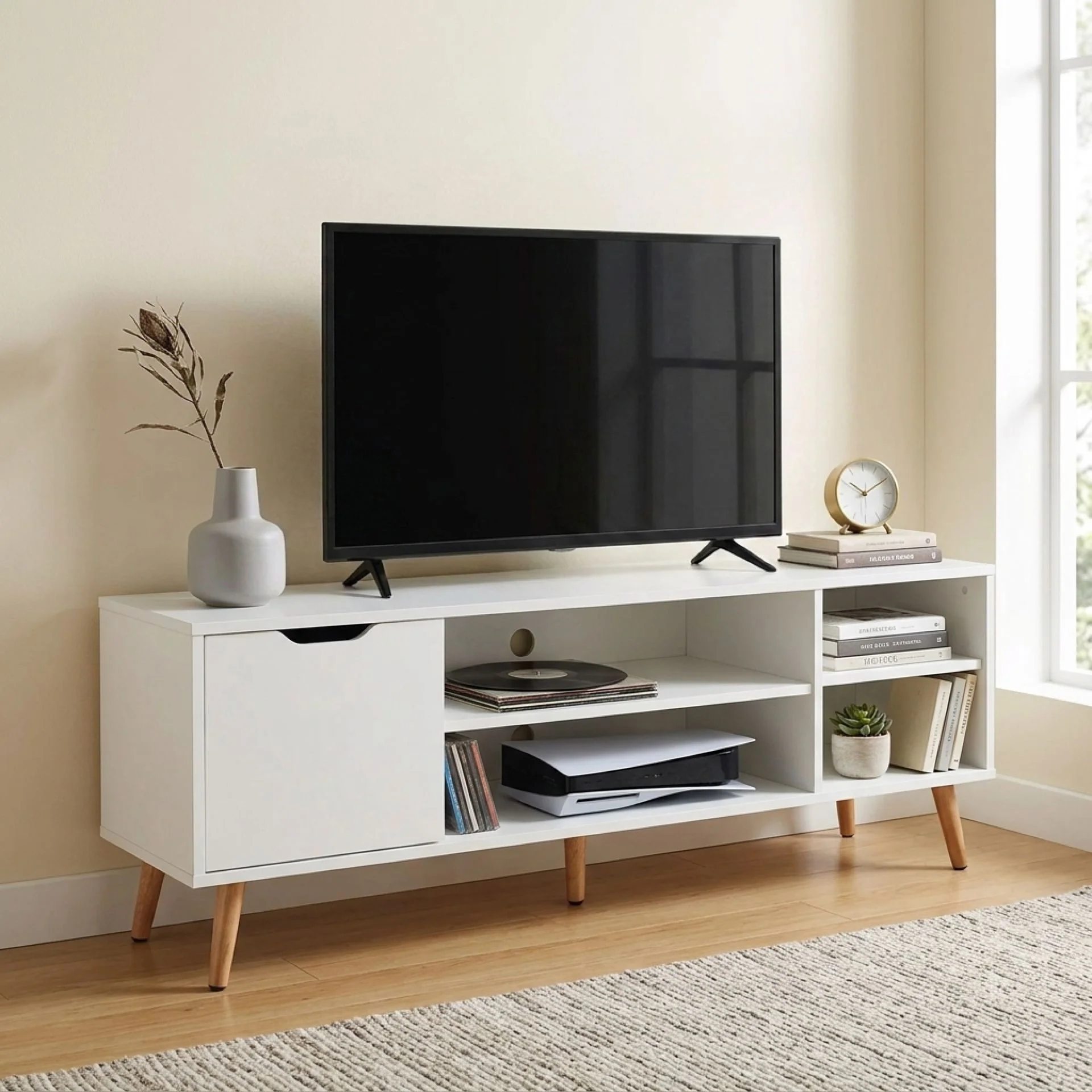 COMO 1.2M Entertainment Unit - White - Image 6