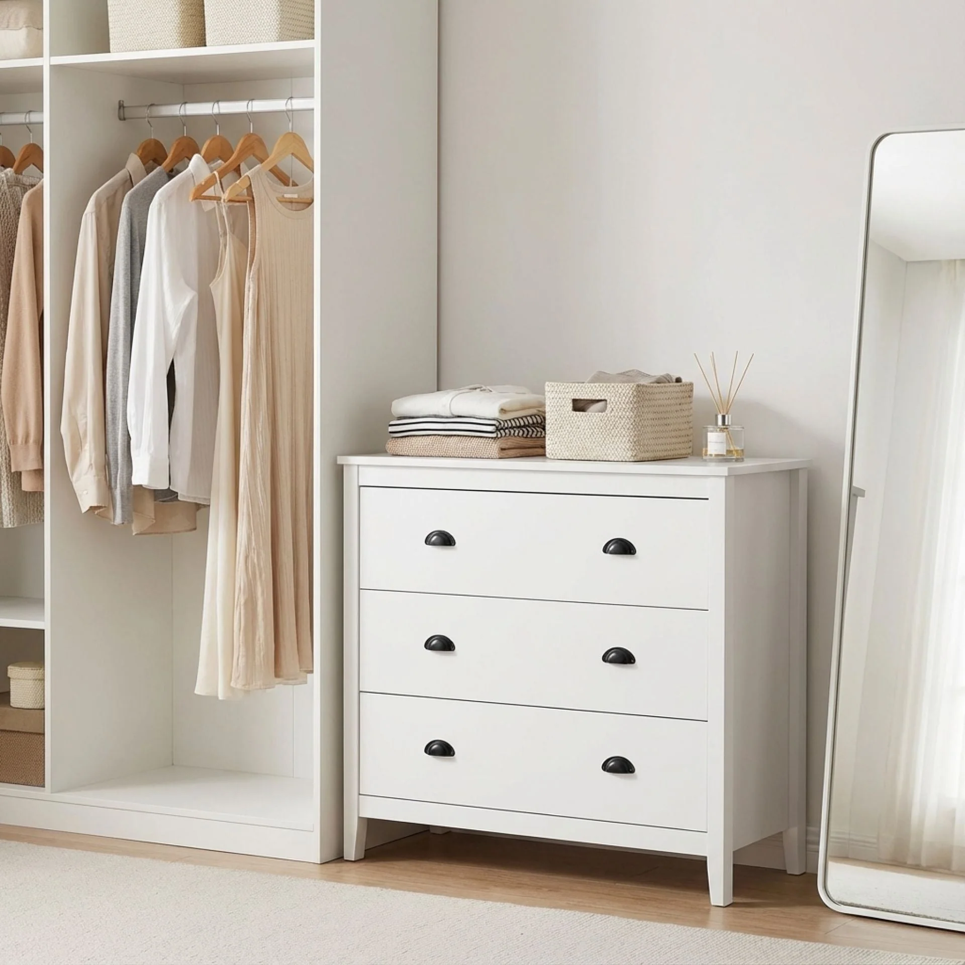 Congo 3 Drawers Tallboy - White - Image 2
