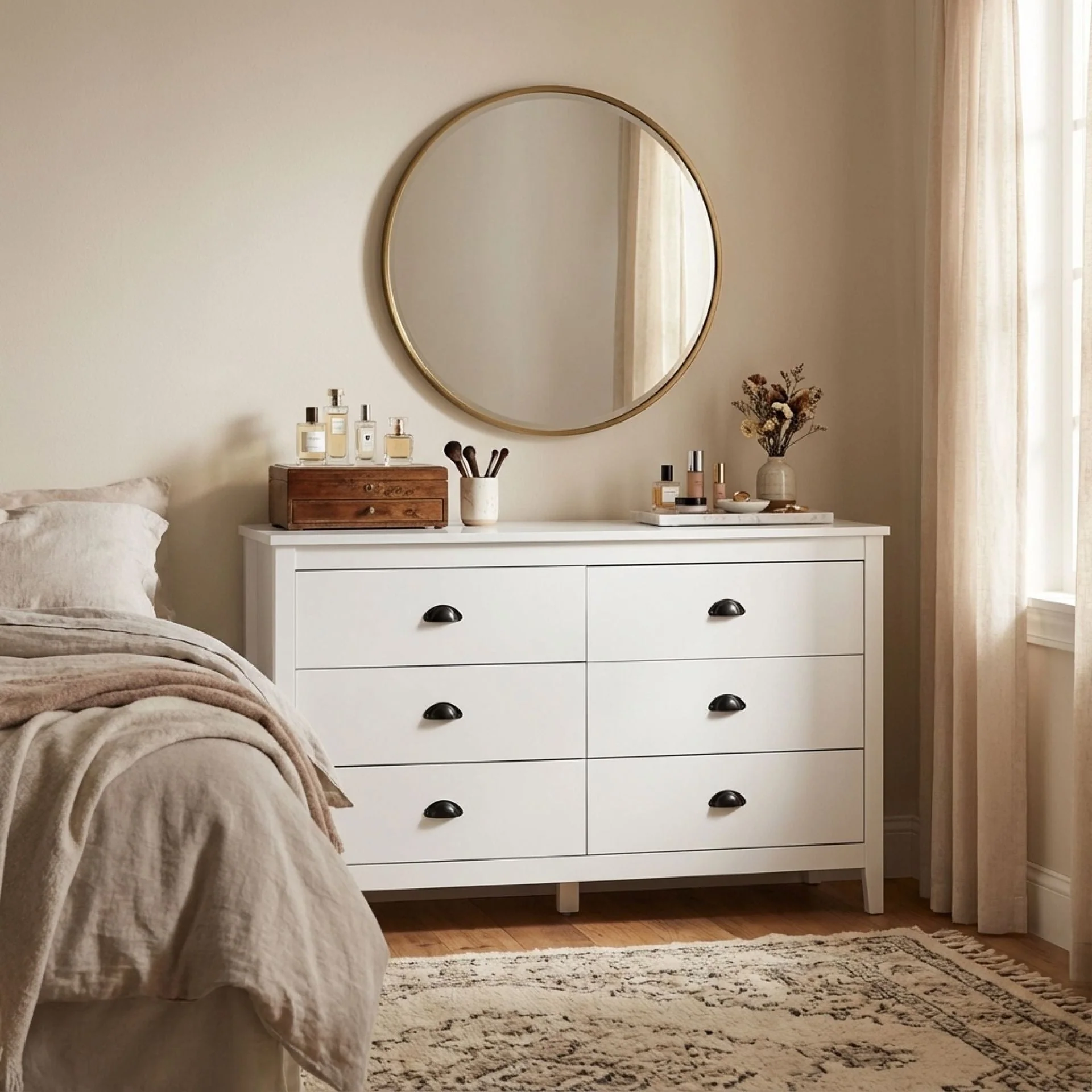 Congo 6 Drawers Low Boy - White - Image 3