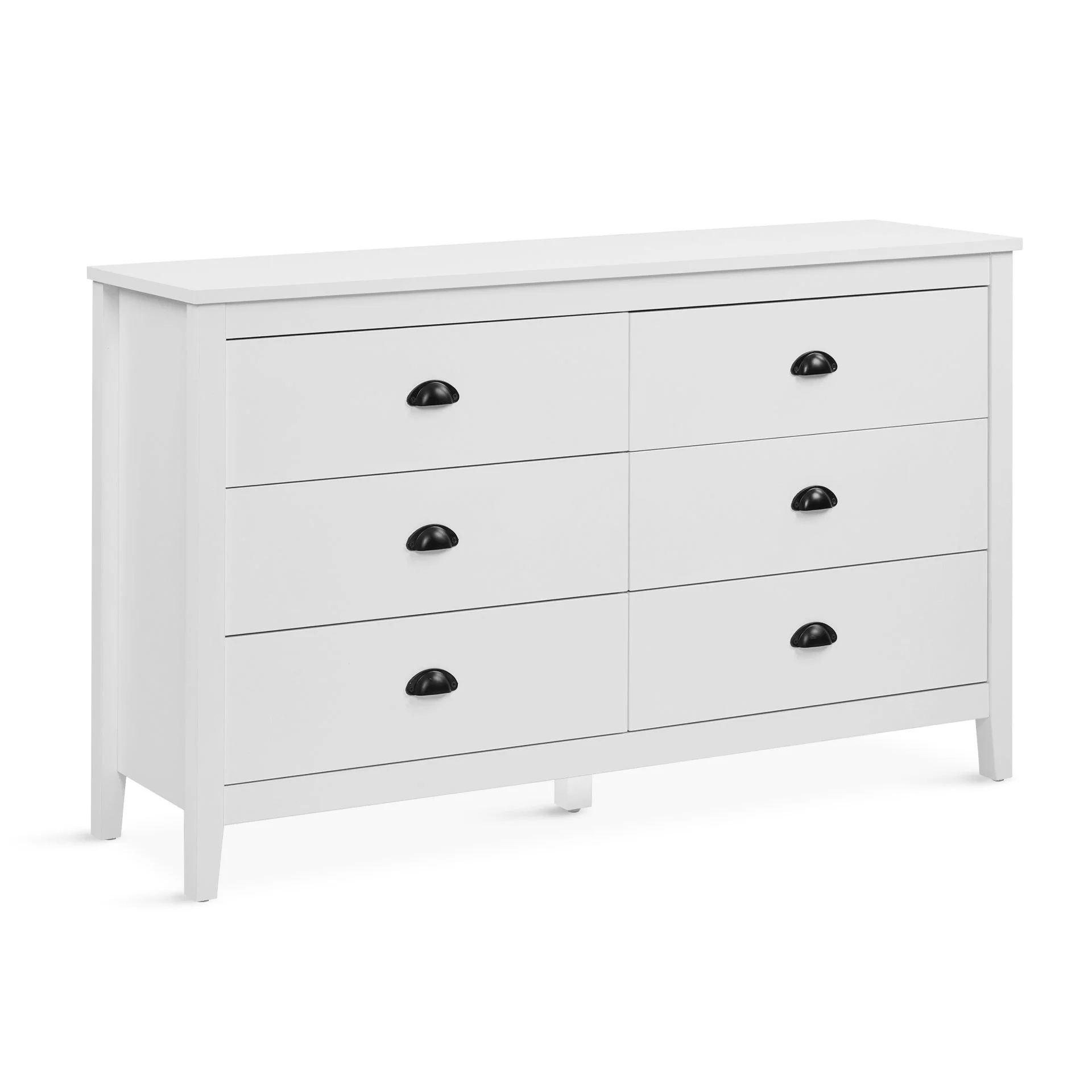 Congo 6 Drawers Low Boy - White - Image 6
