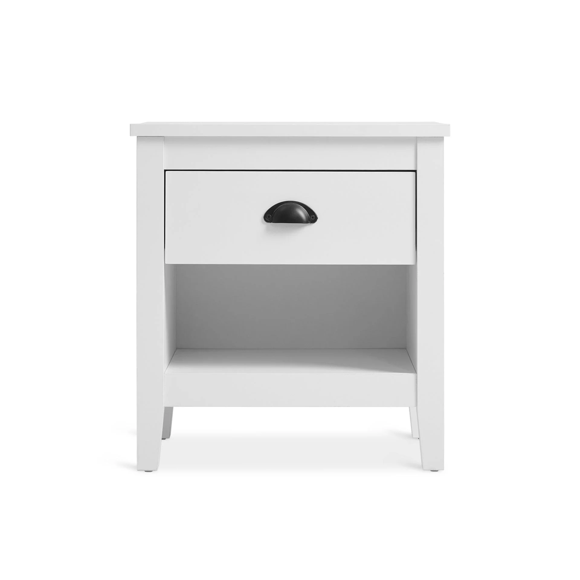 Congo Wooden Bedside Table - White - Image 4