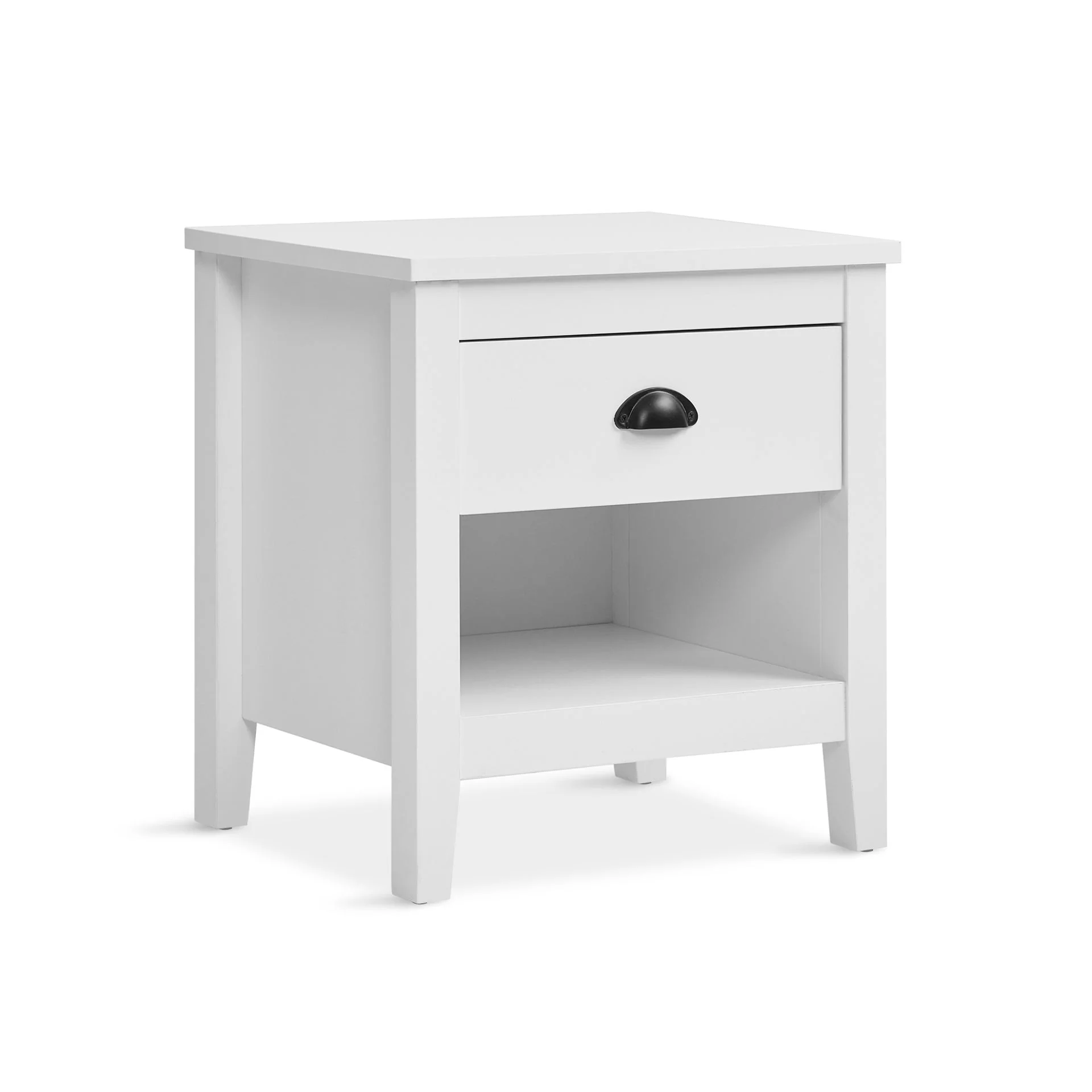 Congo Wooden Bedside Table - White - Image 5