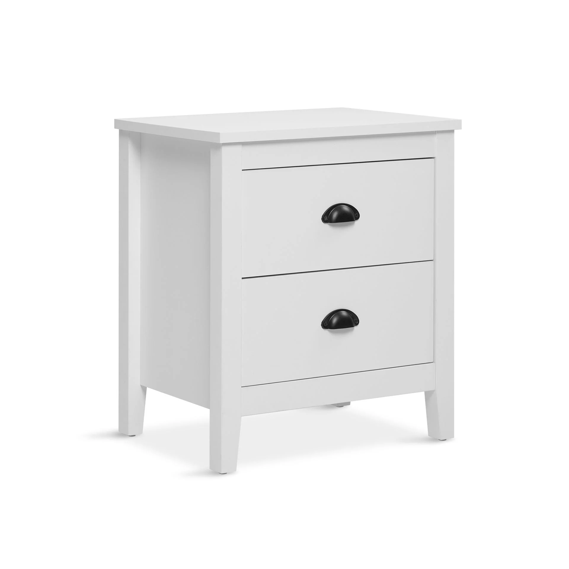 Congo Bedside Table with 2 Drawers - White - Image 6