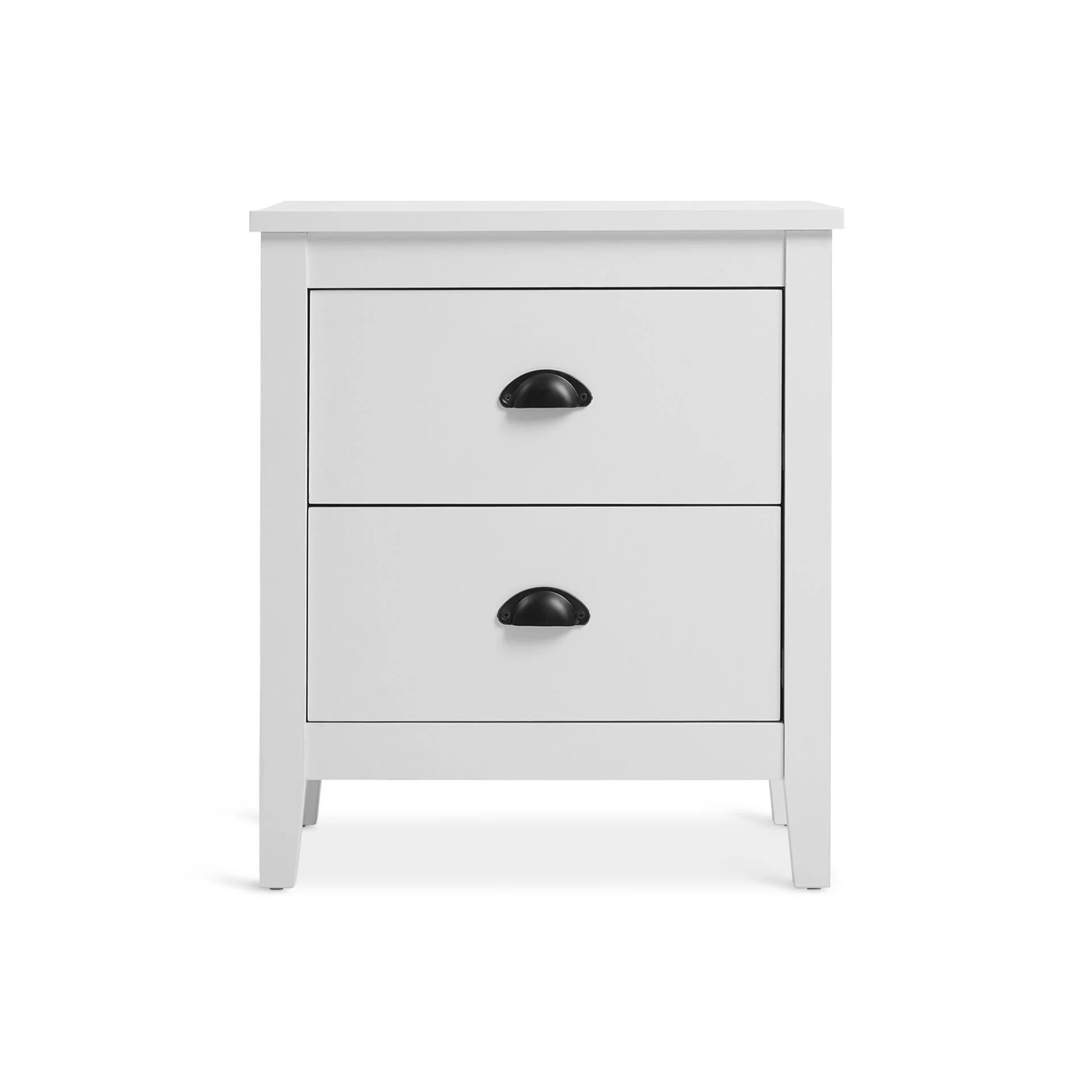 Congo Bedside Table with 2 Drawers - White - Image 7