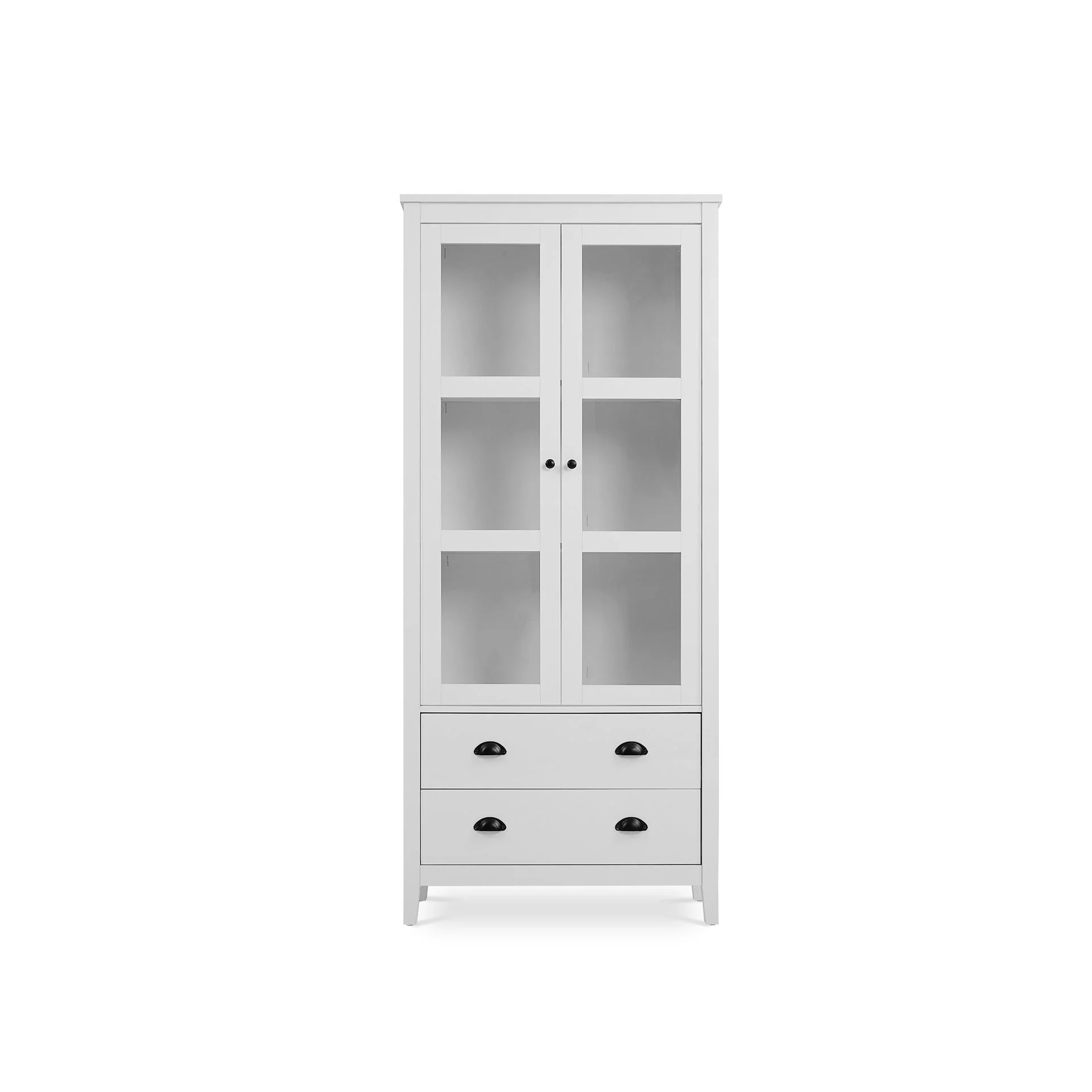 Congo Display Cabinet with 2 Drawer - White - Image 10