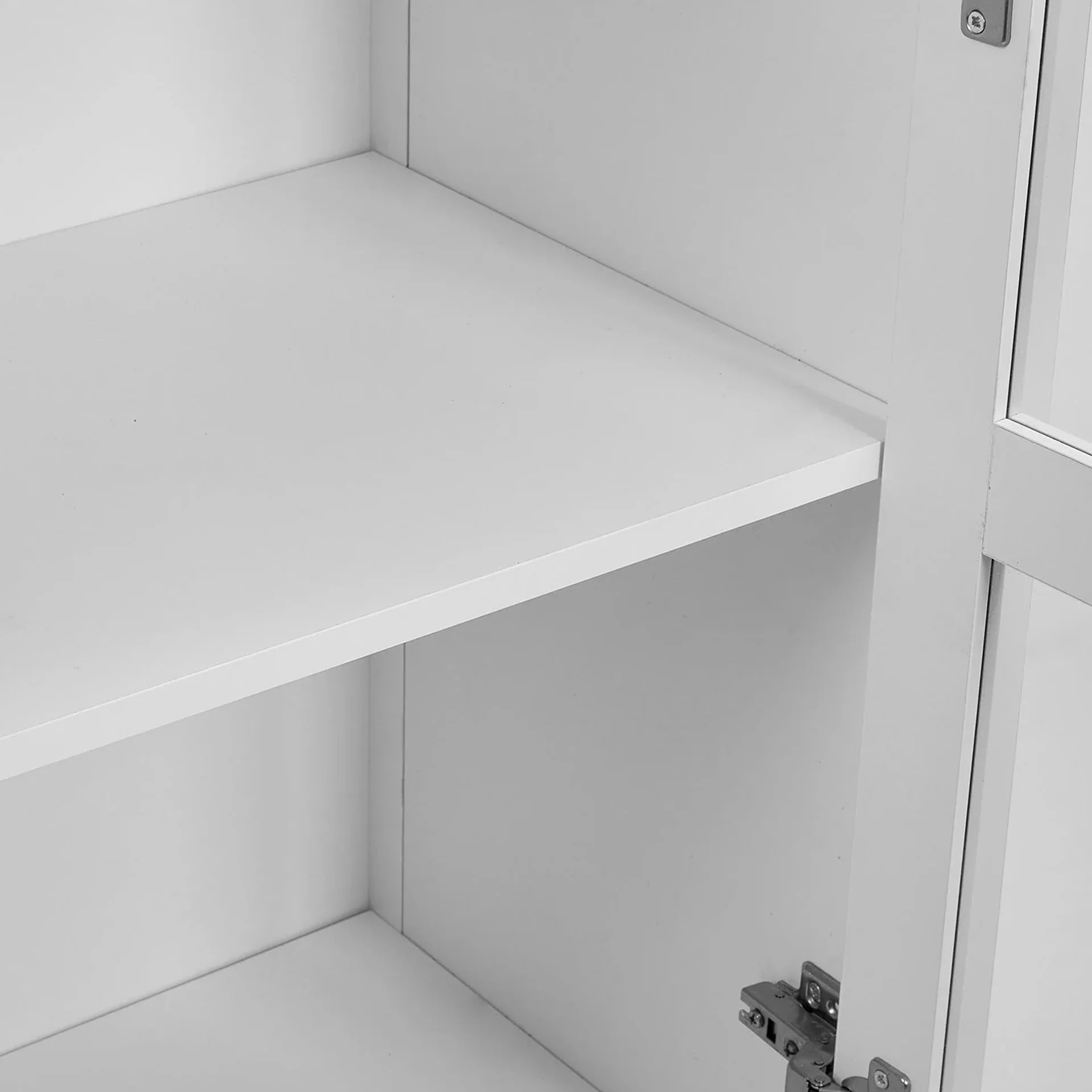 Congo Display Cabinet with 2 Drawer - White - Image 12