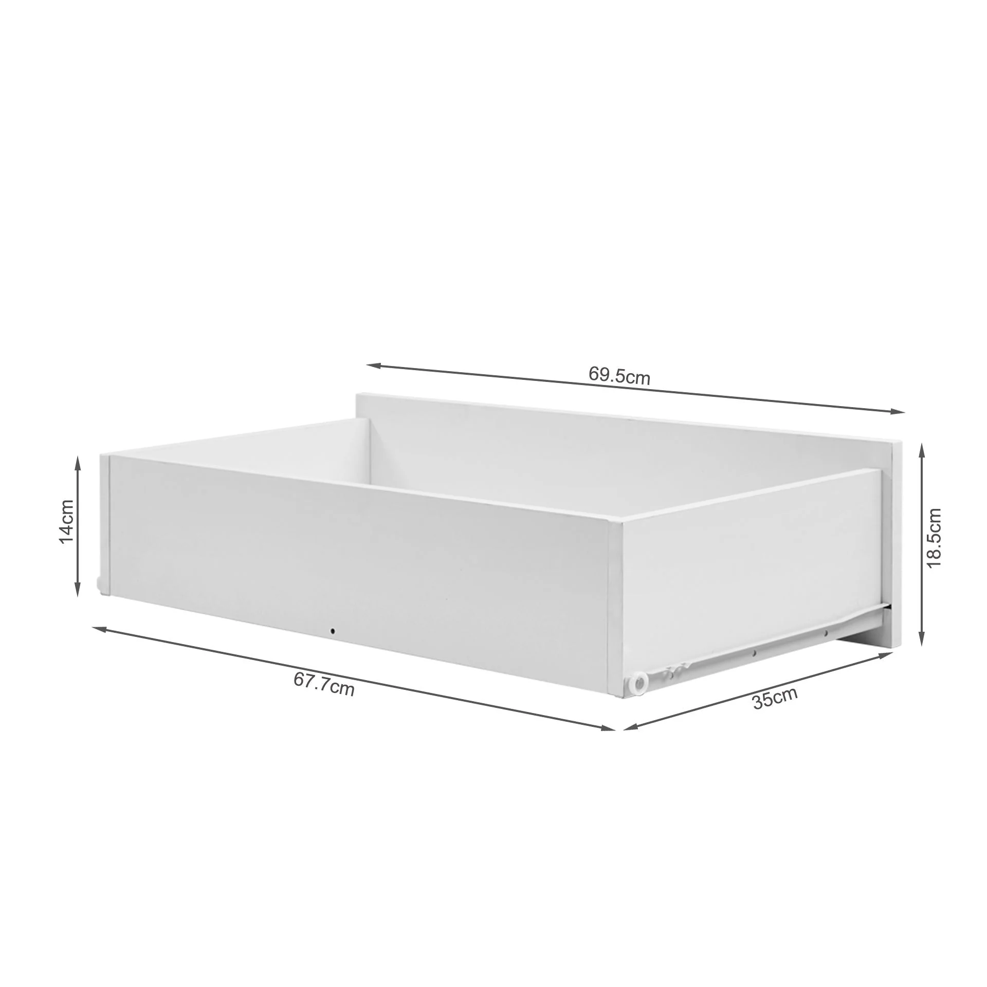 Congo Display Cabinet with 2 Drawer - White - Image 15