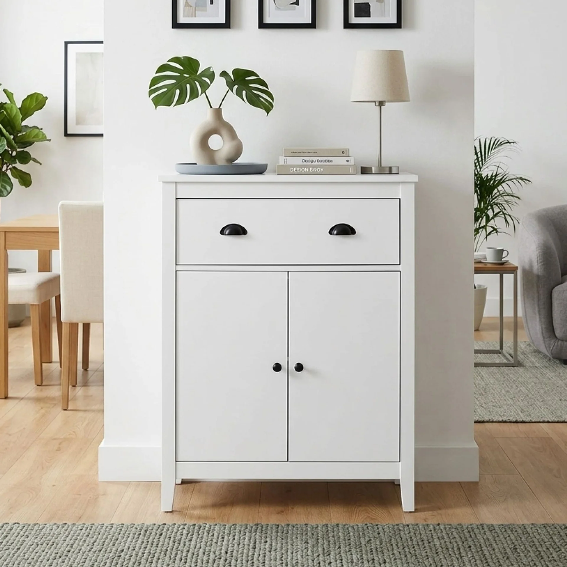 Congo Storage Cabinet with 2 Drawer - White - Image 3