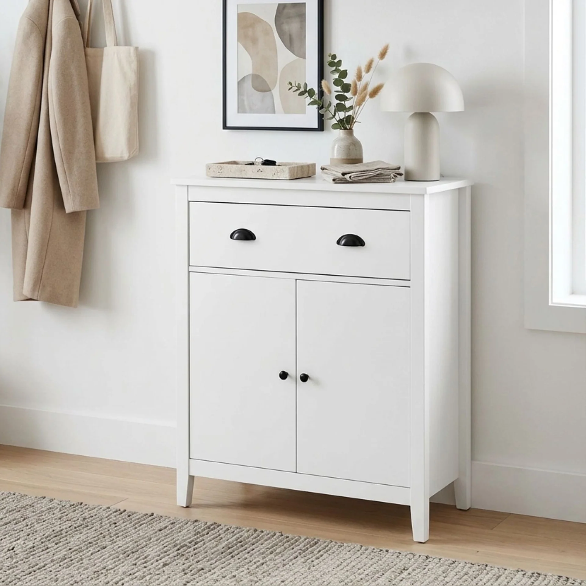 Congo Storage Cabinet with 2 Drawer - White - Image 4