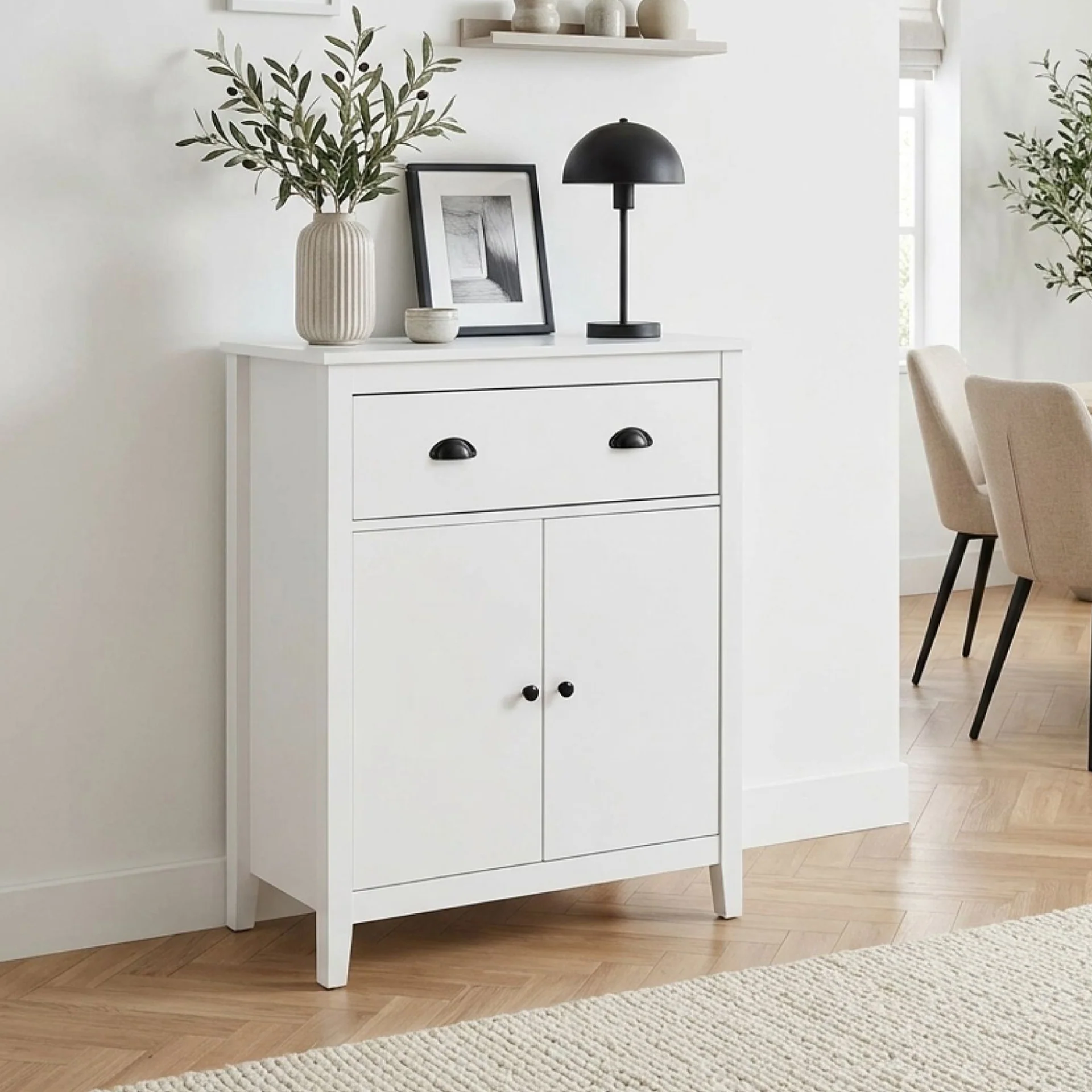 Congo Storage Cabinet with 2 Drawer - White - Image 6
