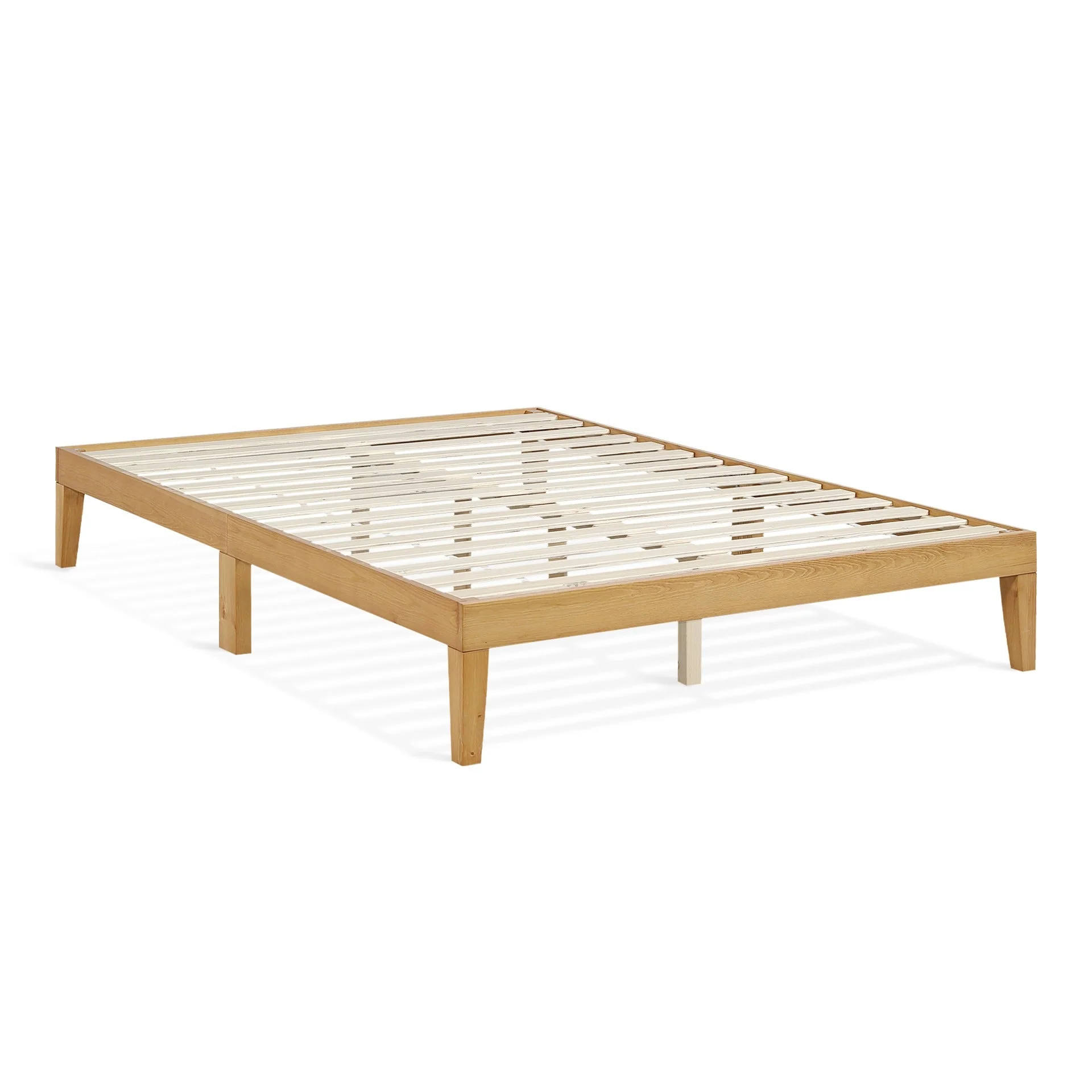 Conival Double Wooden Bed Frame - Natural Oak - Image 5