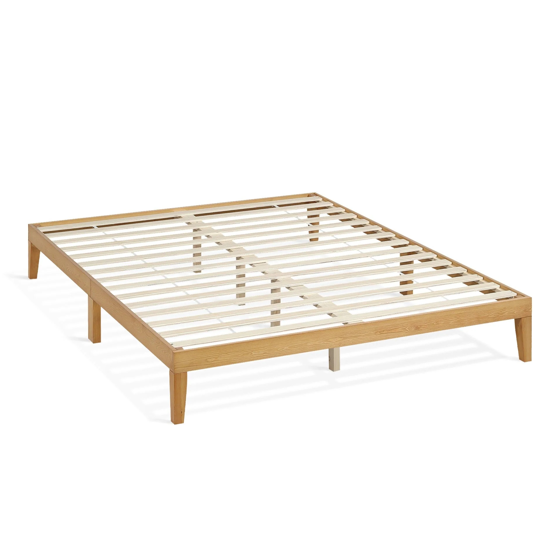 Conival King Wooden Bed Frame - Natural Oak - Image 4
