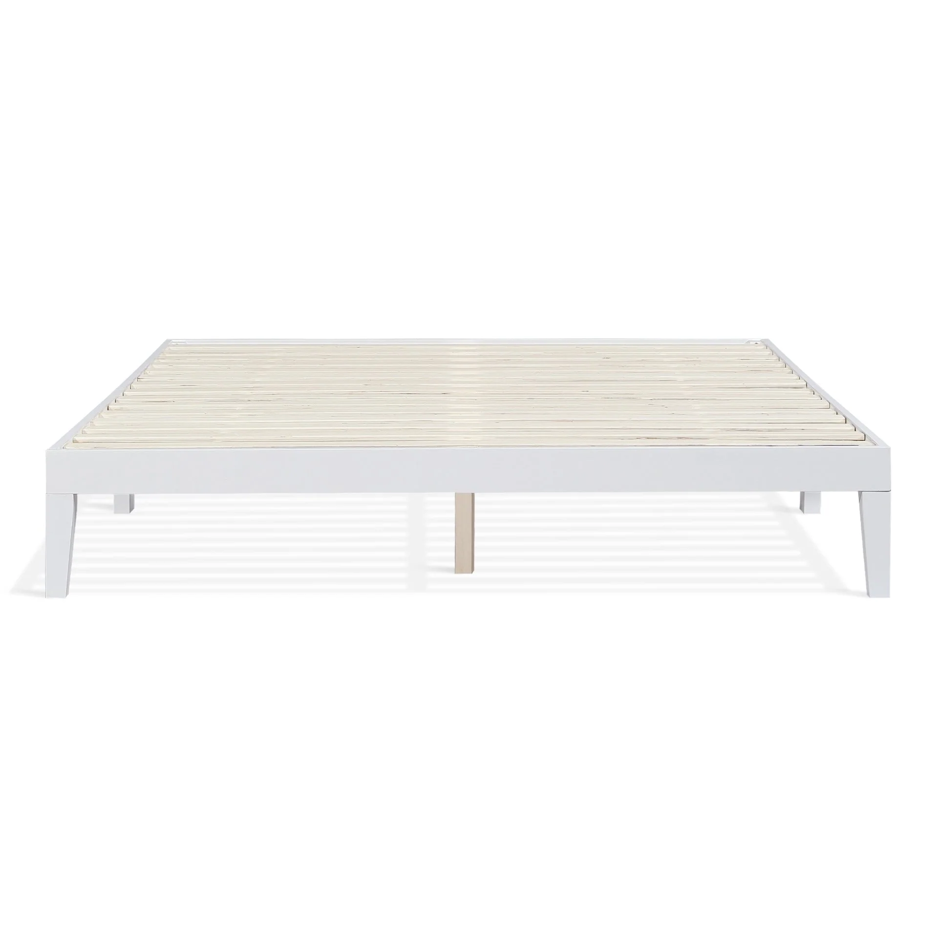 Conival King Wooden Bed Frame - White - Image 8