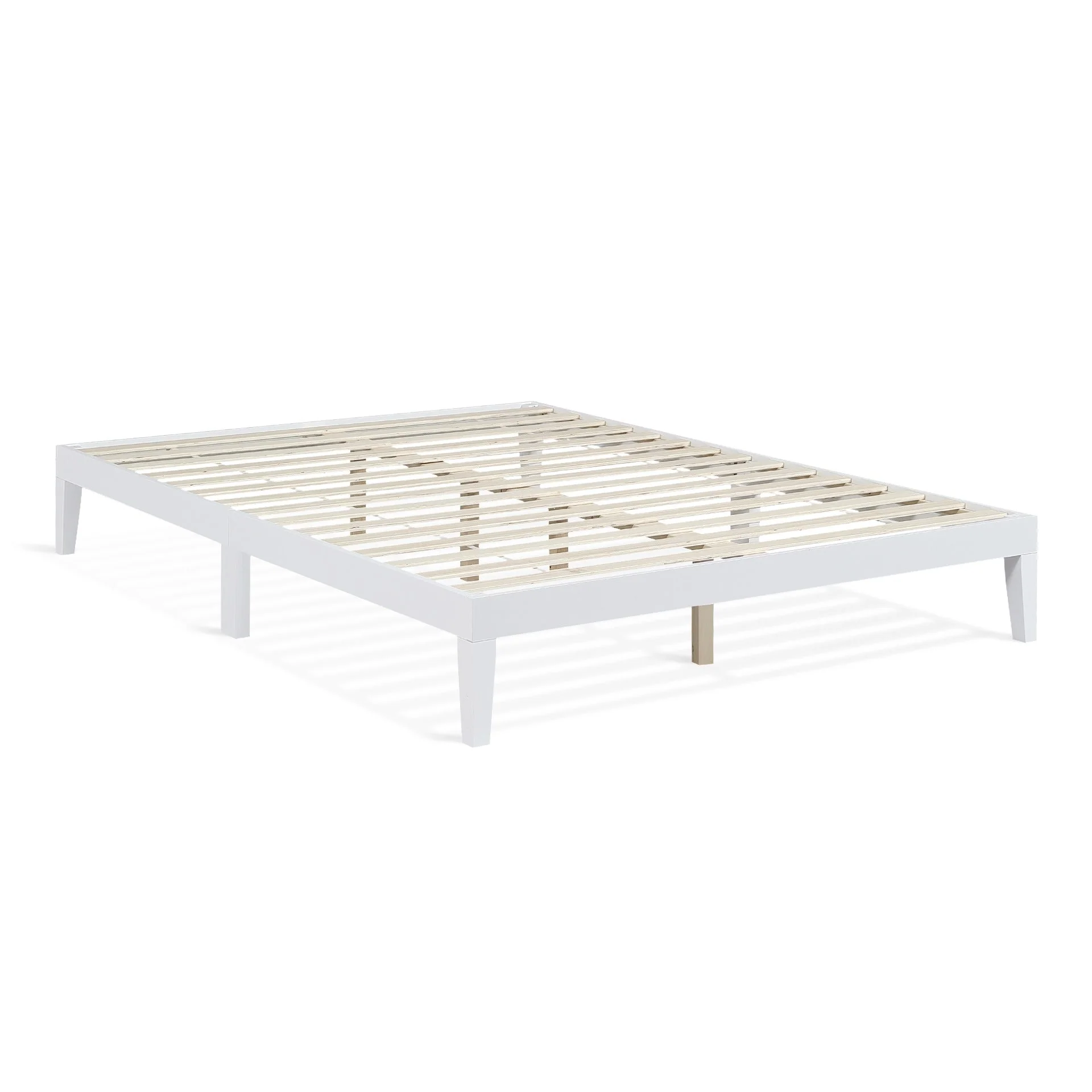 Conival Queen Wooden Bed Frame - White - Image 5