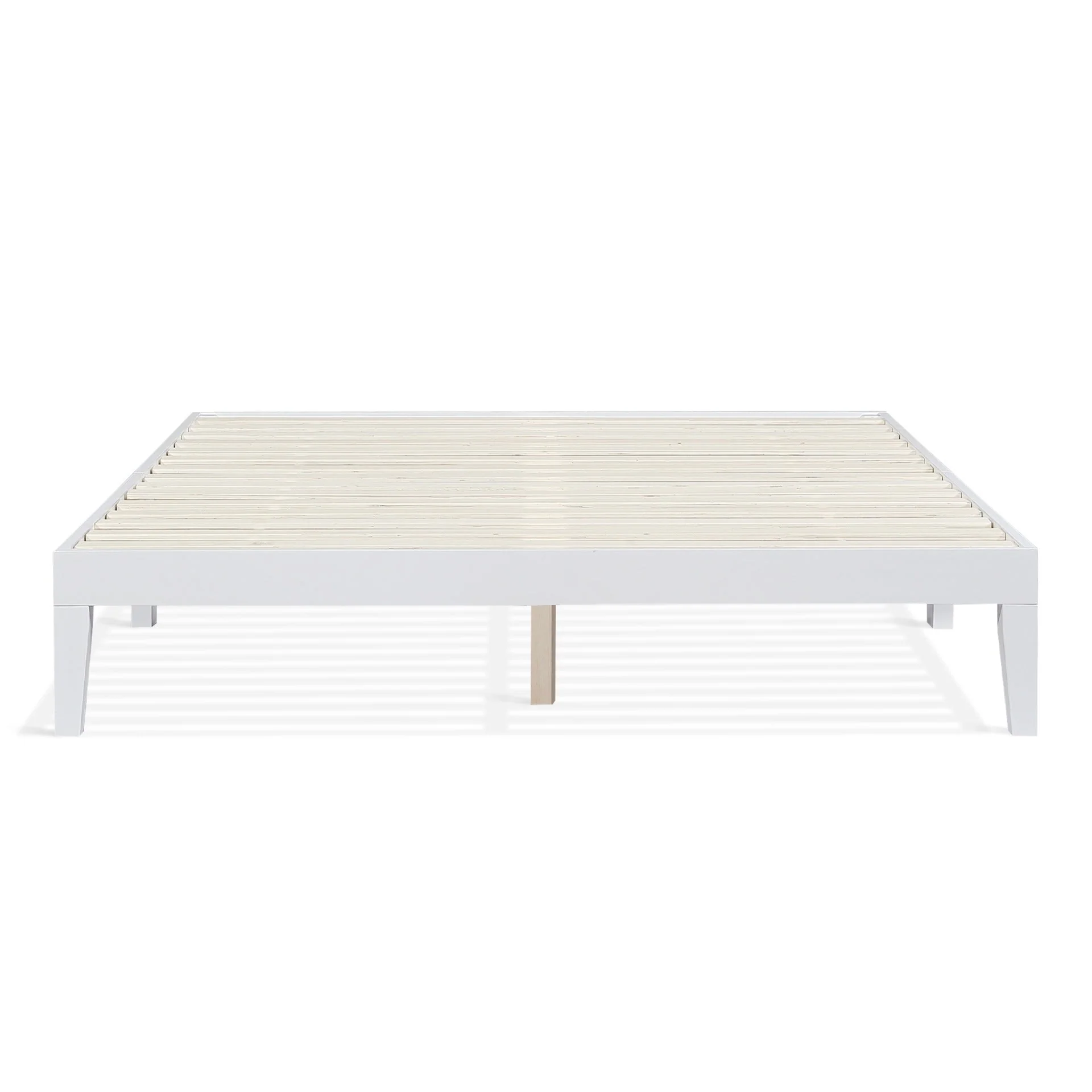 Conival Queen Wooden Bed Frame - White - Image 6