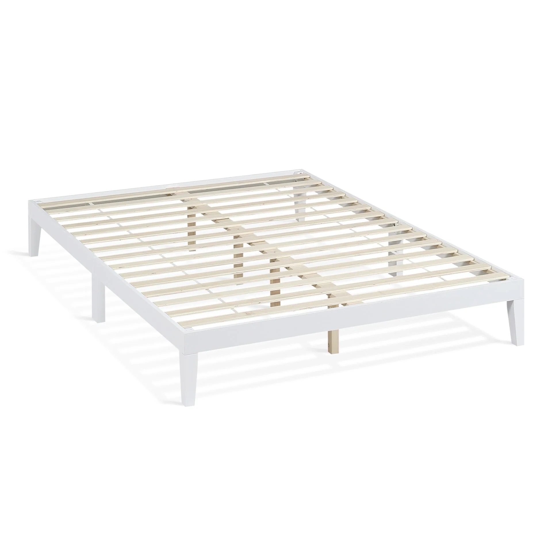 Conival Queen Wooden Bed Frame - White - Image 7