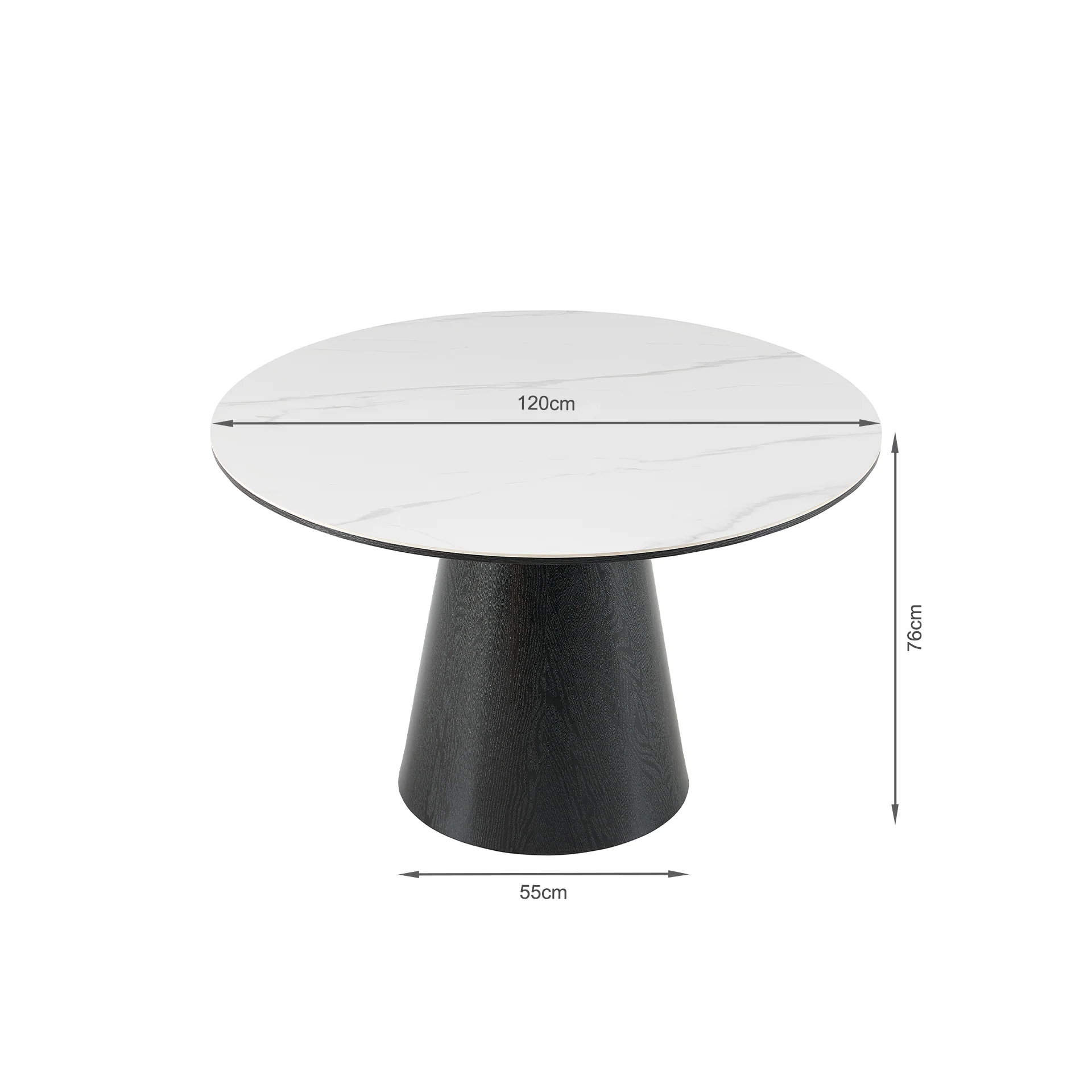 Consera Round Dining Table 120x75cm - Snow White - Image 10
