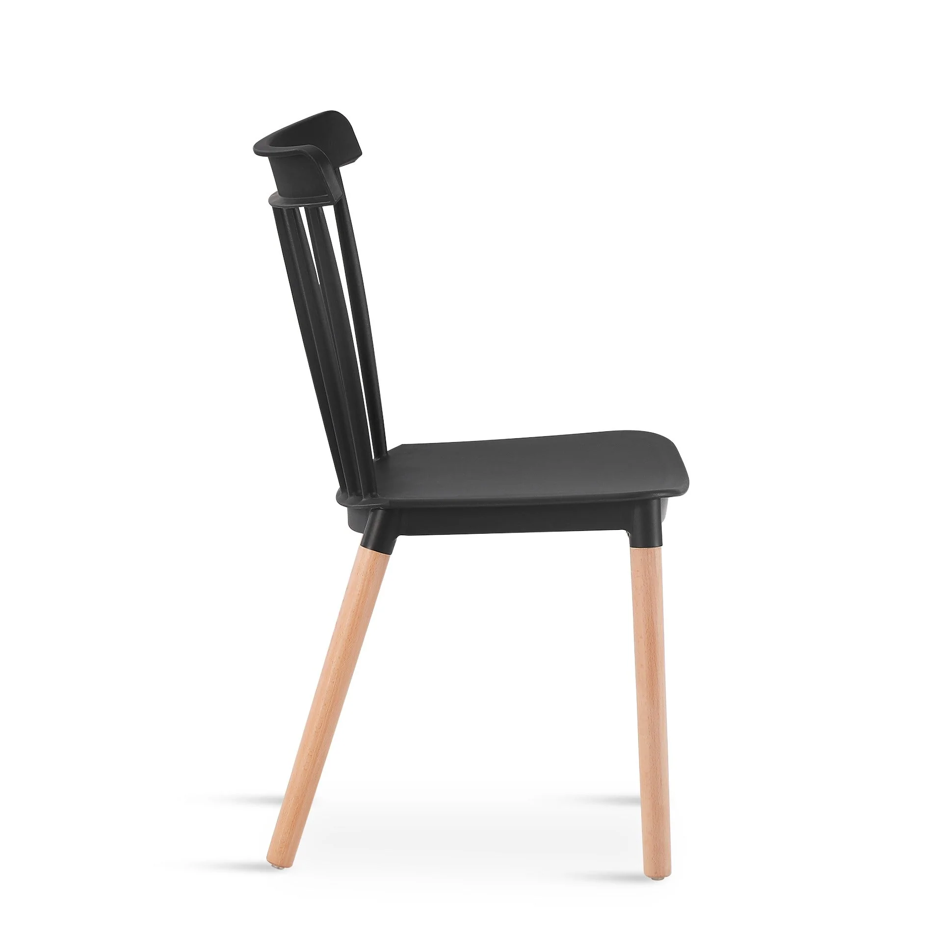 Cooper Dining Chair - Set of 4 - Black + Oak - Image 11