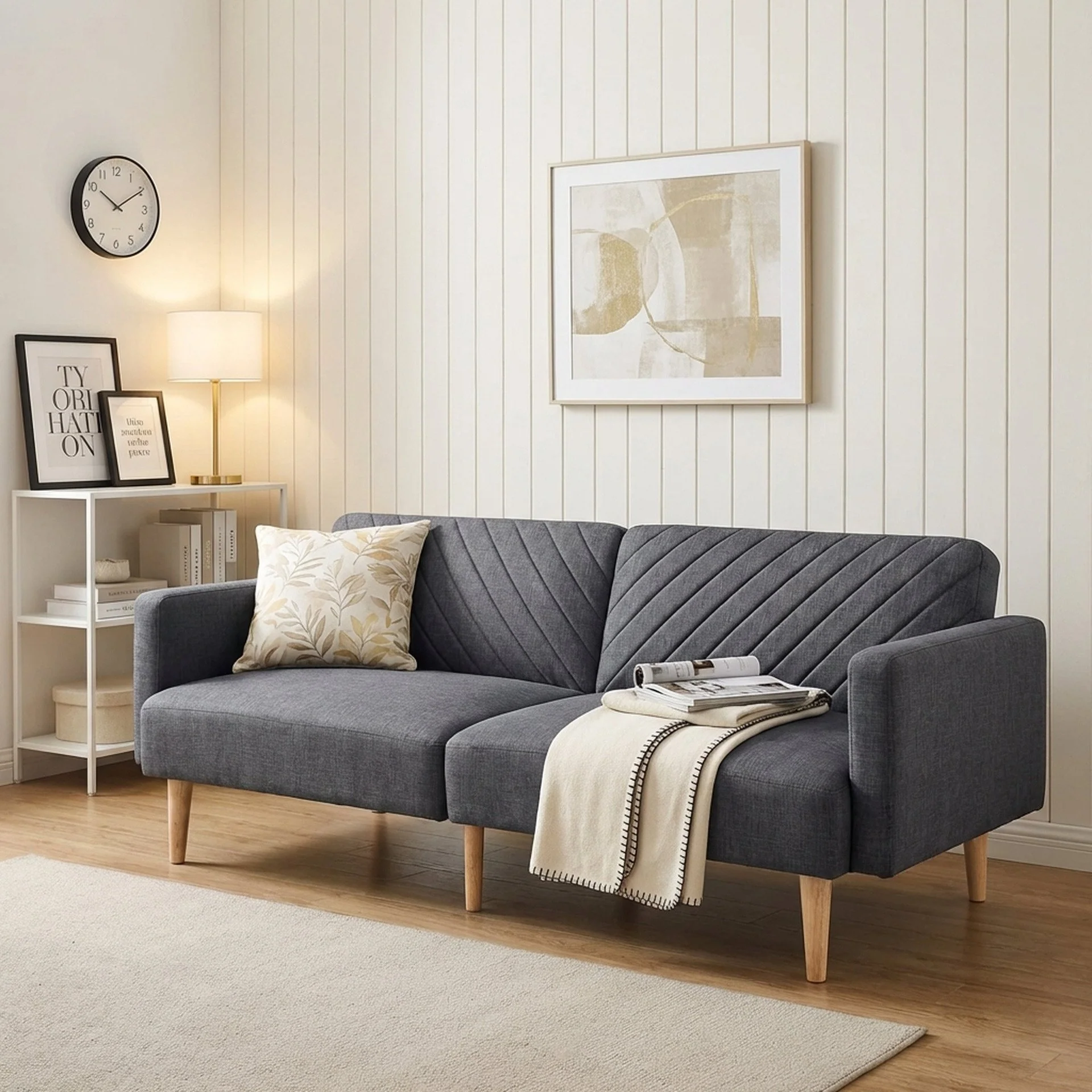 Cordova 3 Seater Sofa Bed - Dark Grey - Image 4