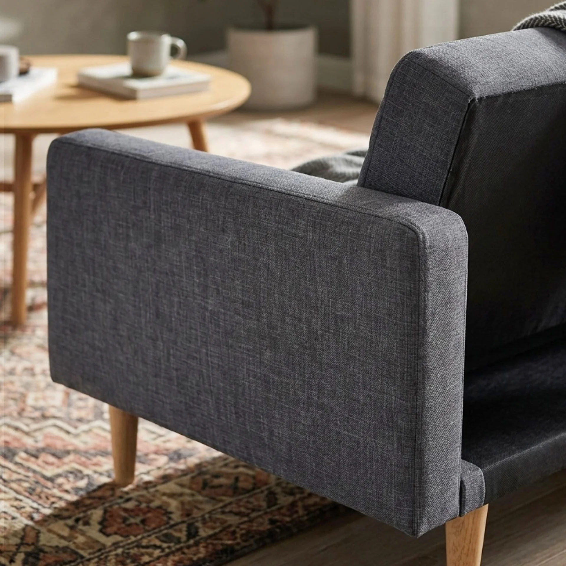 Cordova 3 Seater Sofa Bed - Dark Grey - Image 6