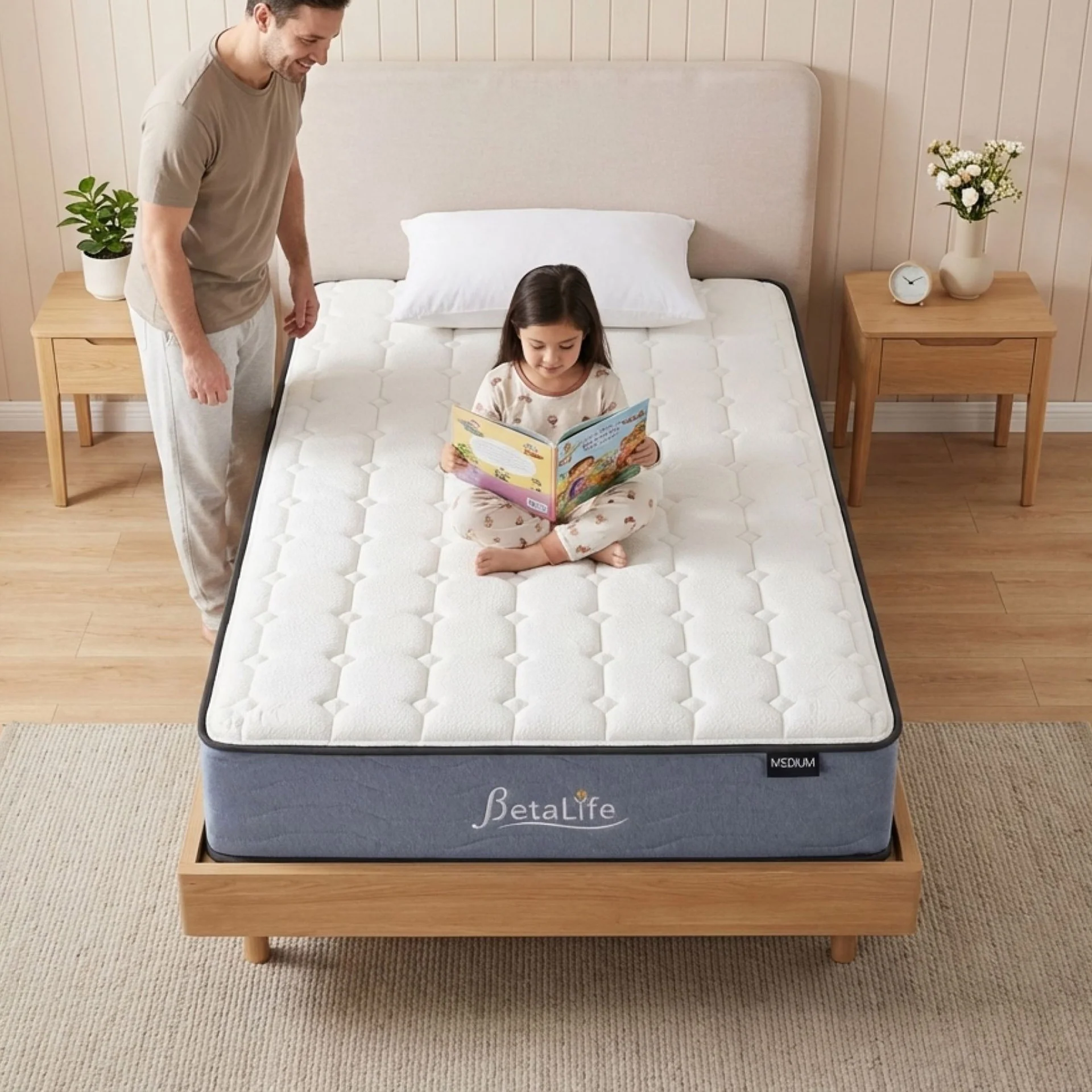 Cosy Classic Pocket Spring Medium Mattress - King Single - Image 2