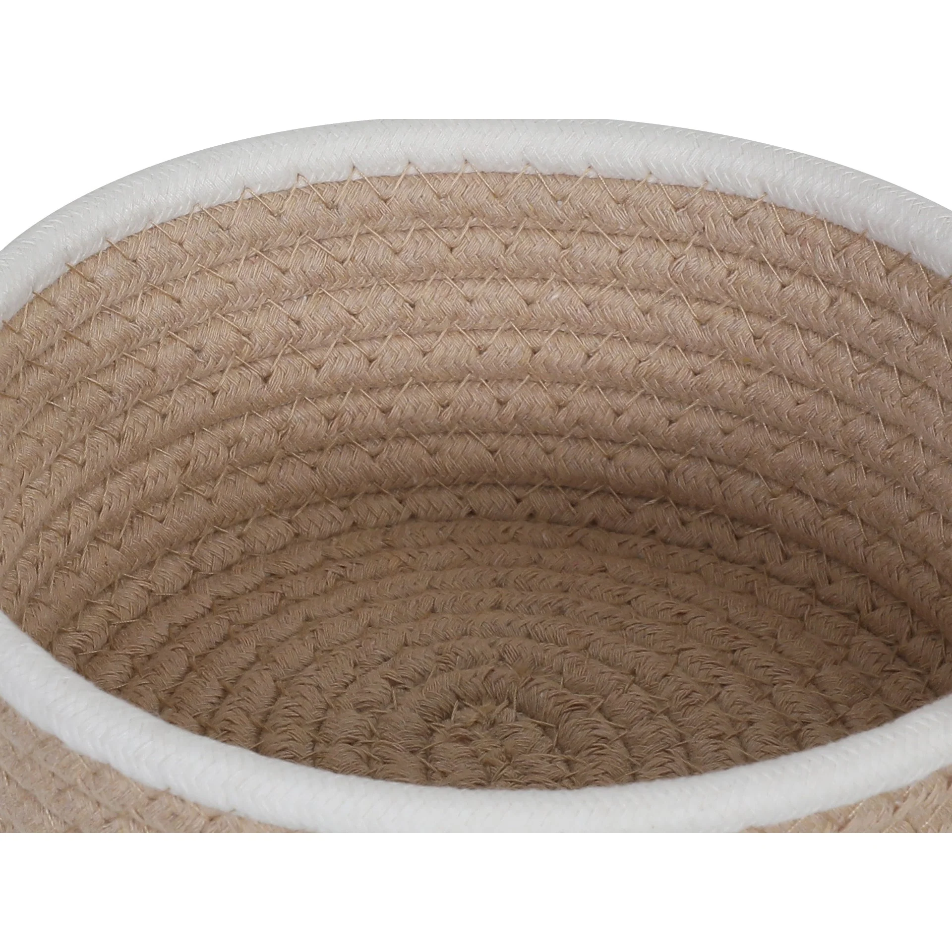 Cotton Rope Basket -Set of 2 - Khaki - Image 4