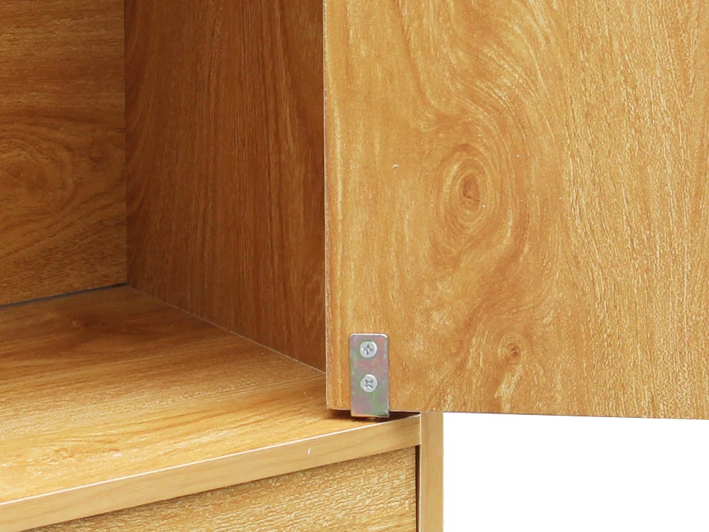 CRATER Bookshelf Storage Cabinet - Oak - Image 7