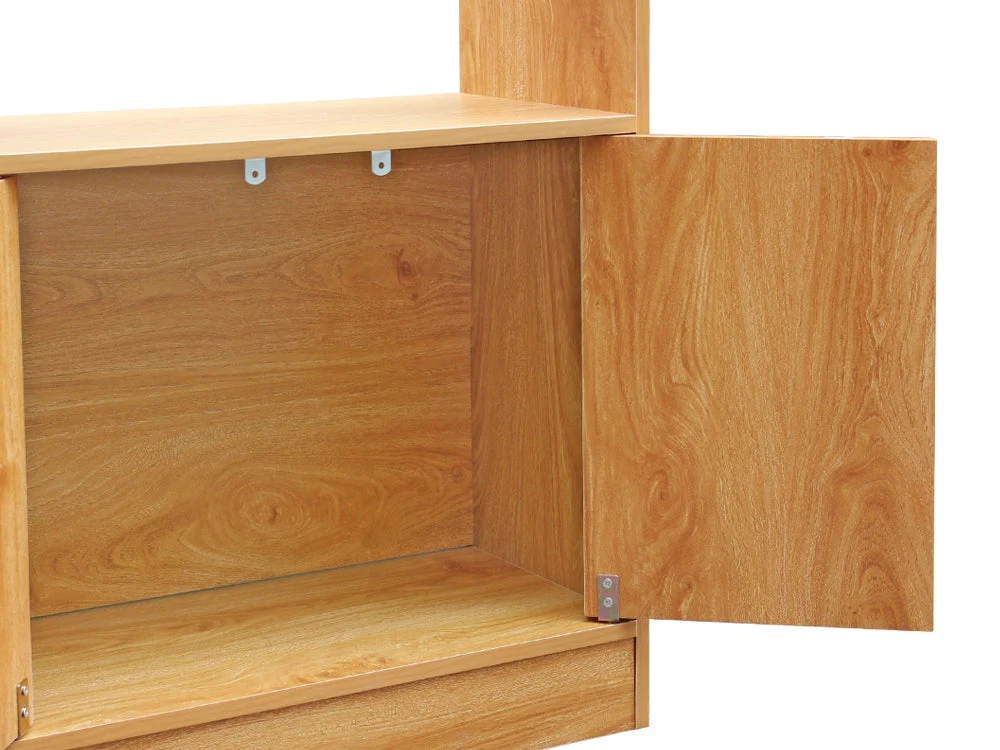 CRATER Bookshelf Storage Cabinet - Oak - Image 8