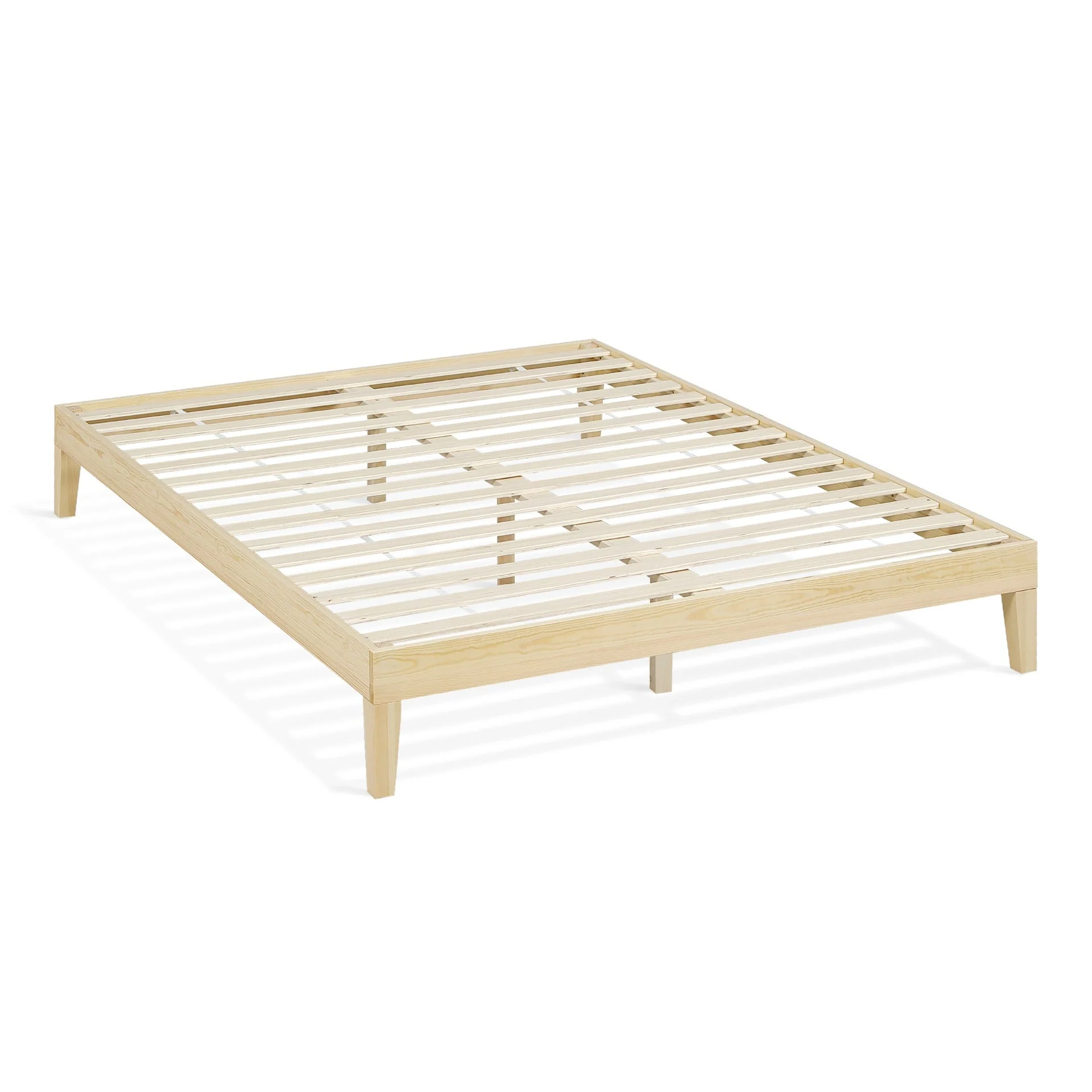 Creise Queen Wooden Bed Frame - Light Oak - Image 4