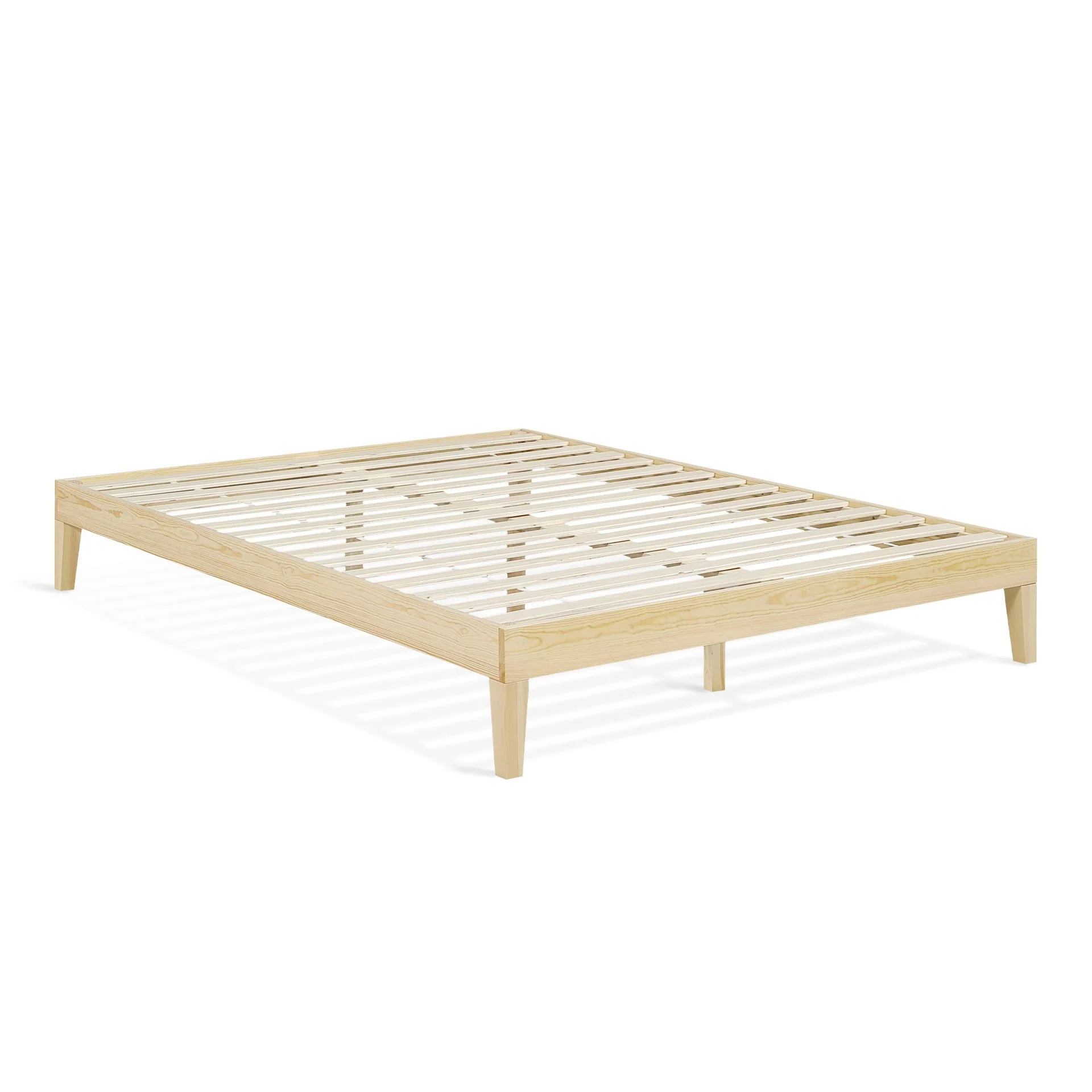 Creise Queen Wooden Bed Frame - Light Oak - Image 5