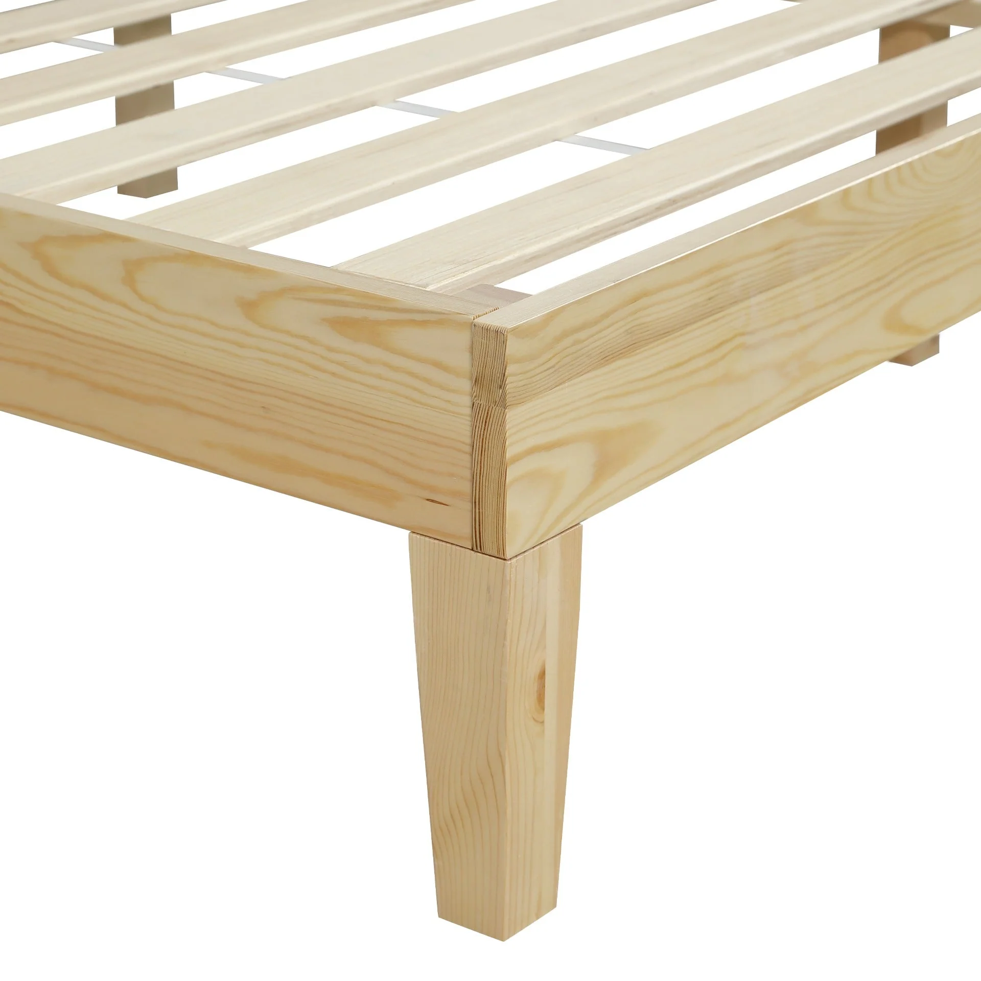 Creise Queen Wooden Bed Frame - Light Oak - Image 7