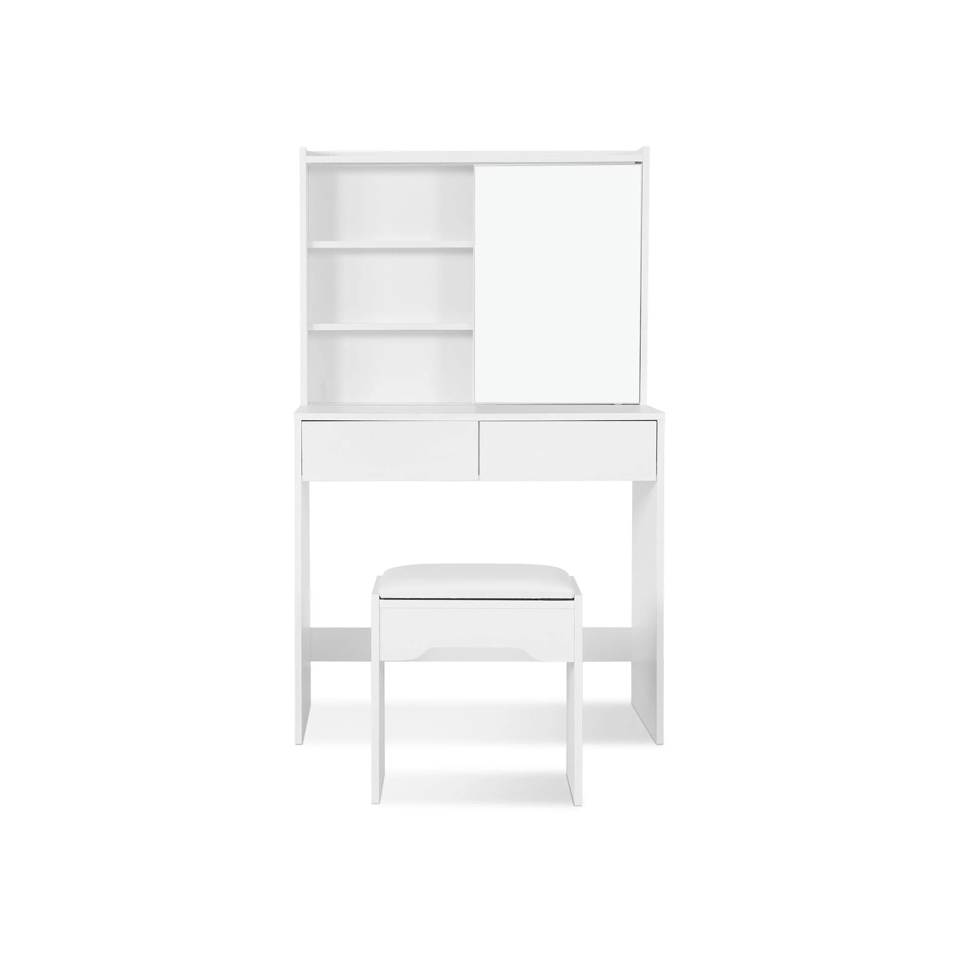 Crocus Dressing Table with Drawers Set 2pcs - White - Image 8