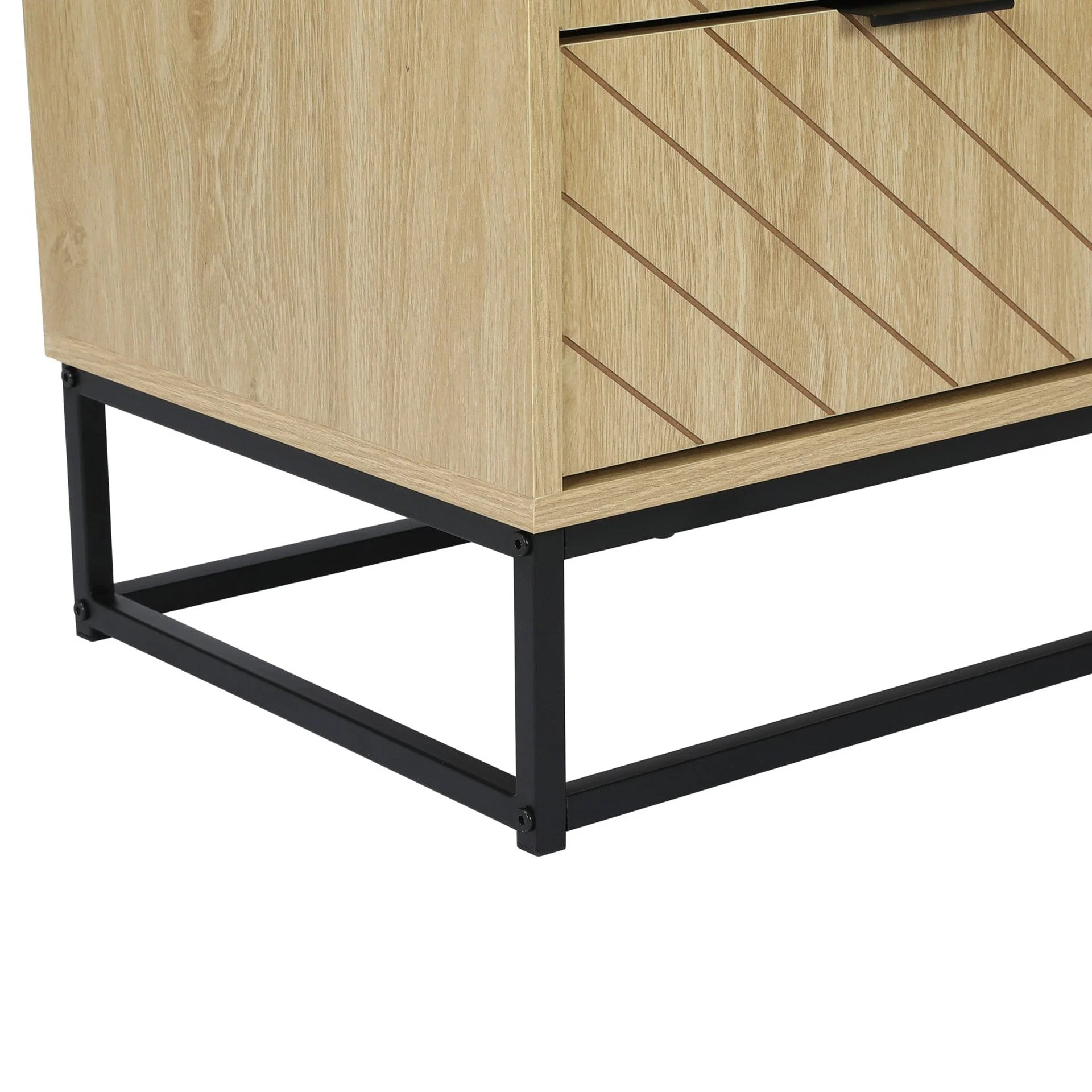 Crovo Wooden 6 Drawers Lowboy - Natural - Image 5