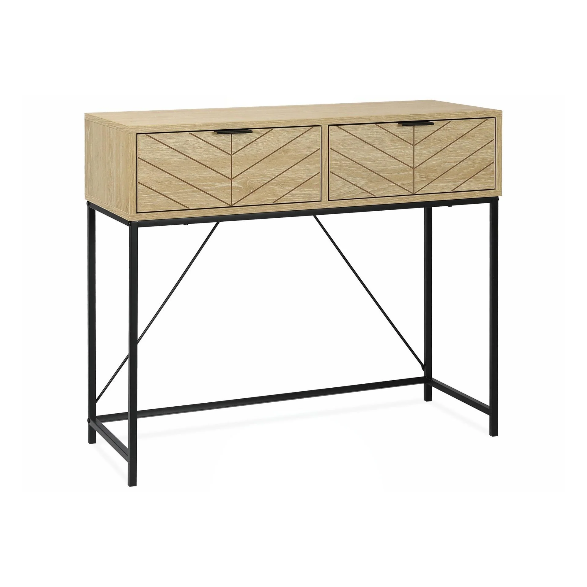 Crovo Wooden Console Table - Natural - Image 2