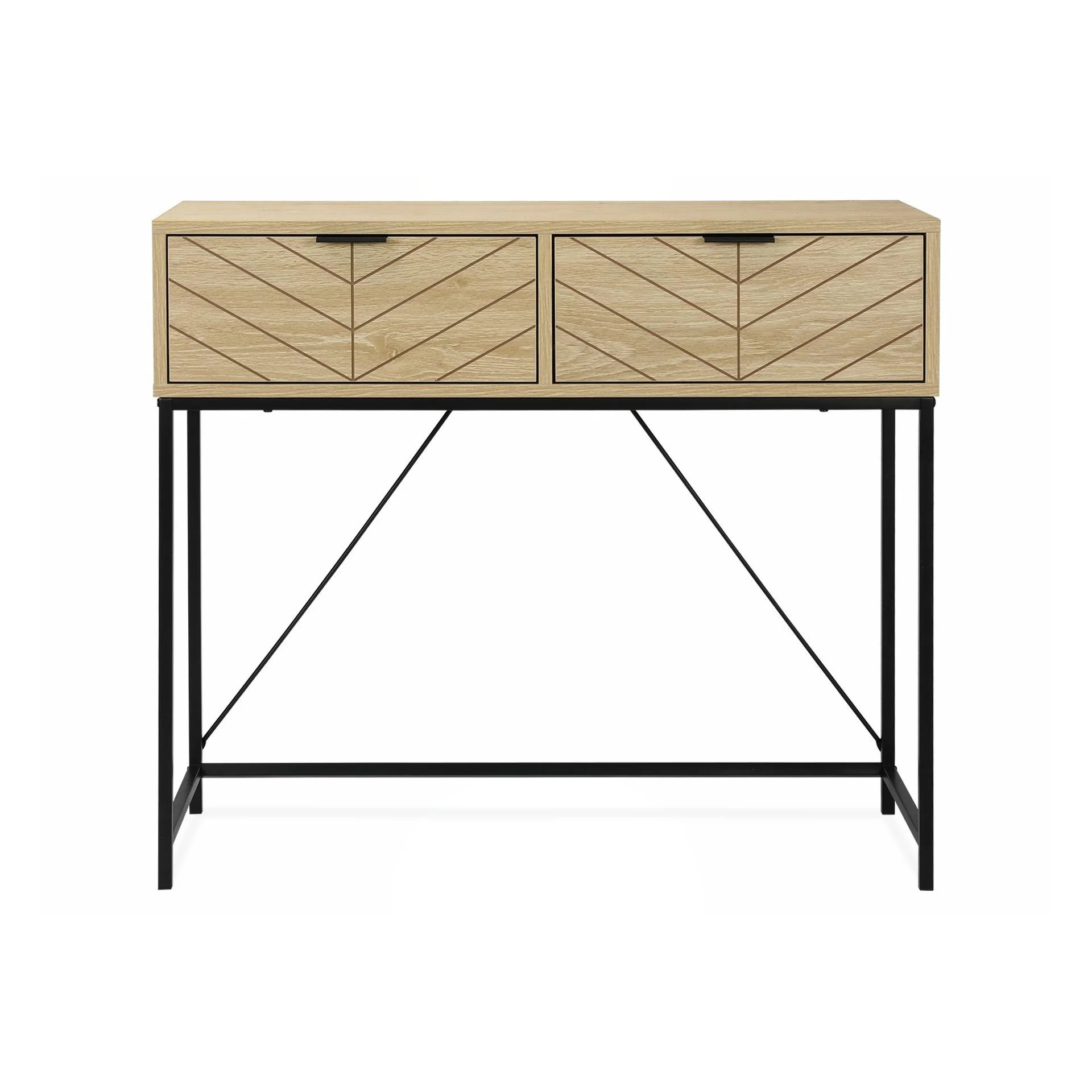 Crovo Wooden Console Table - Natural - Image 3