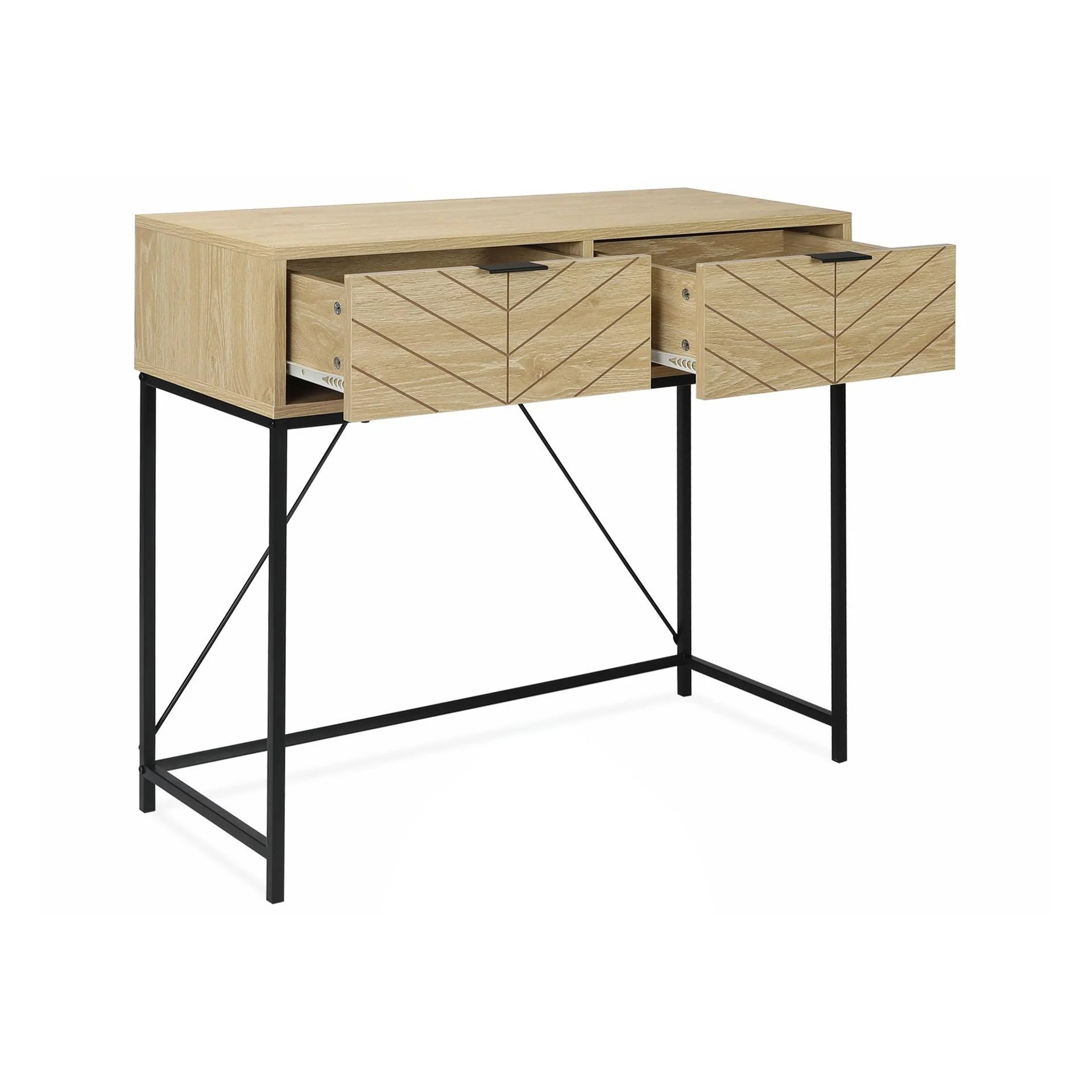 Crovo Wooden Console Table - Natural - Image 4
