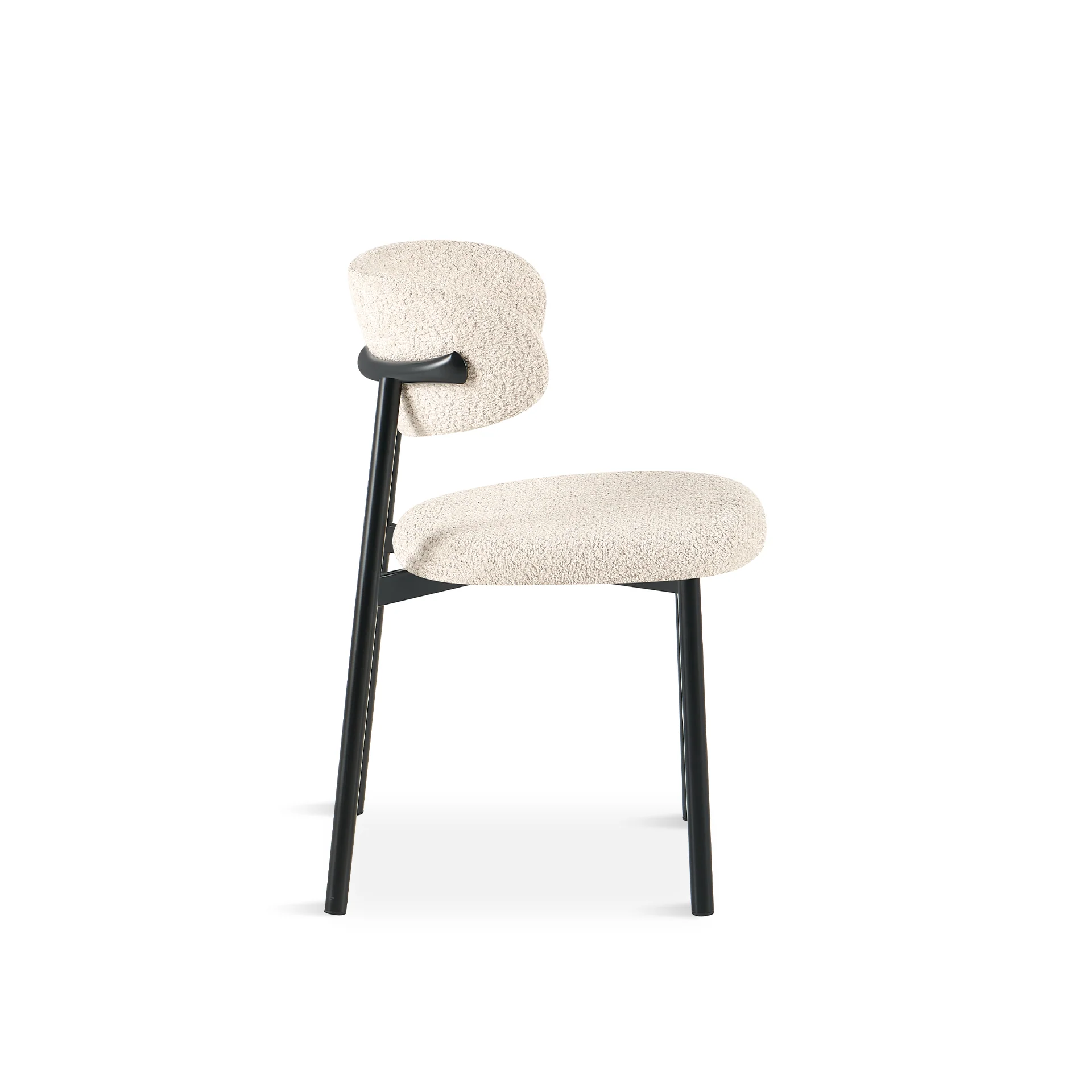 Curvano Fabric Dining Chair Set Of 4 - Beige - Image 12