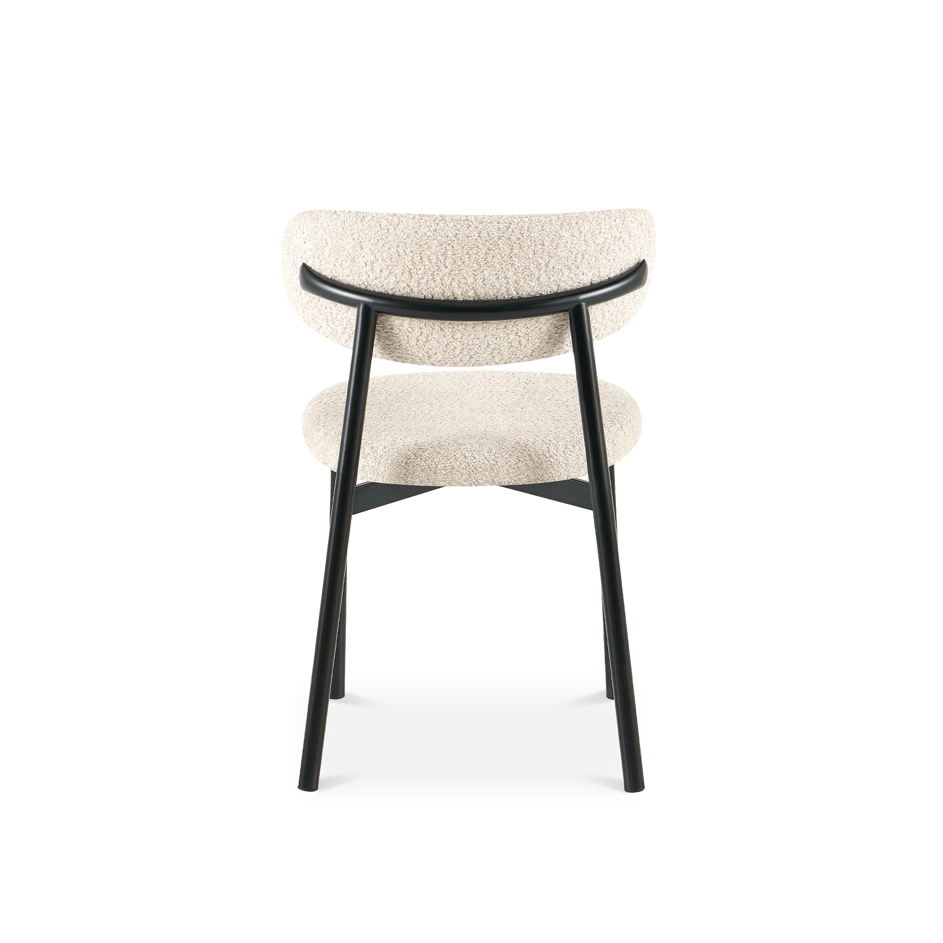 Curvano Fabric Dining Chair Set Of 4 - Beige - Image 13