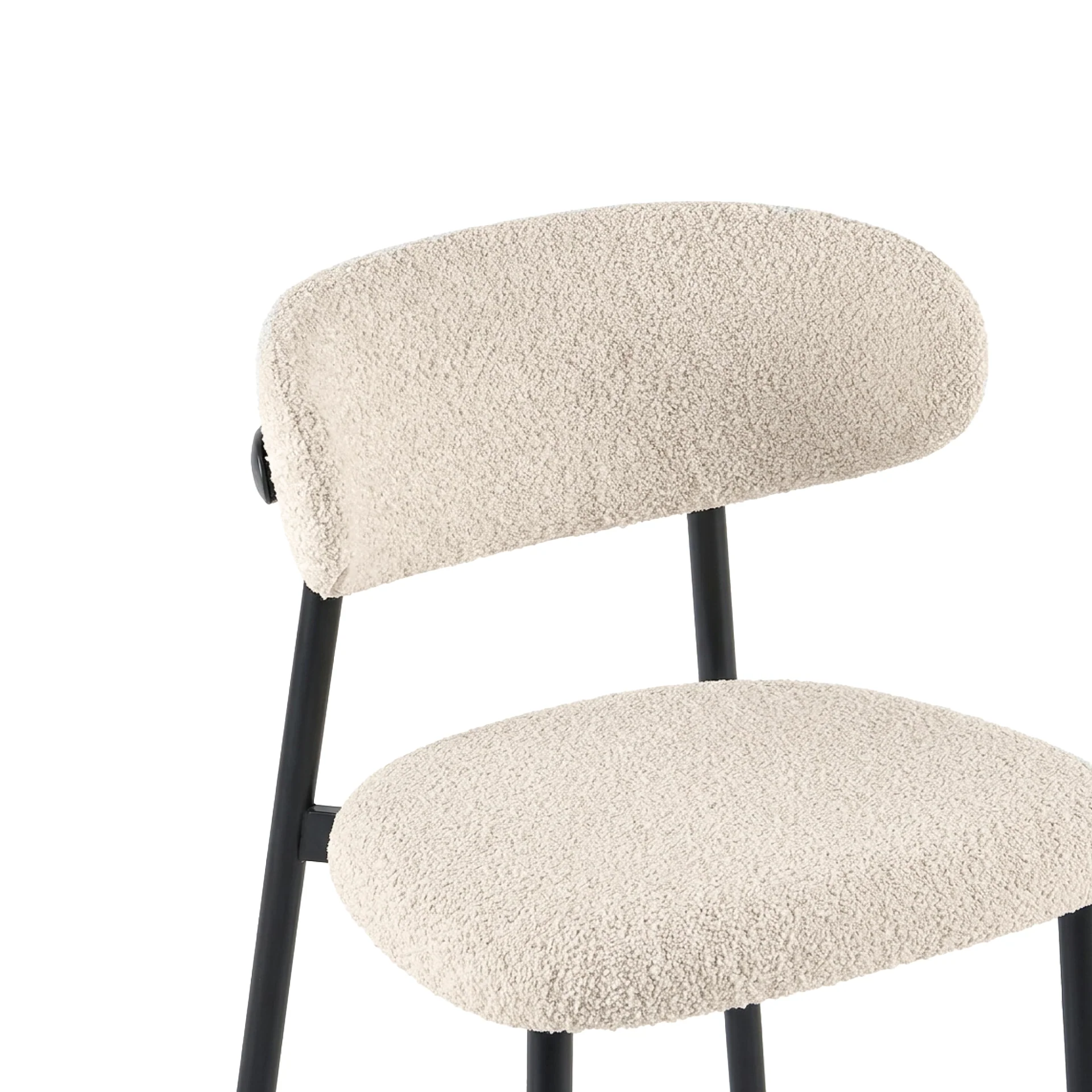 Curvano Fabric Dining Chair Set Of 4 - Beige - Image 14