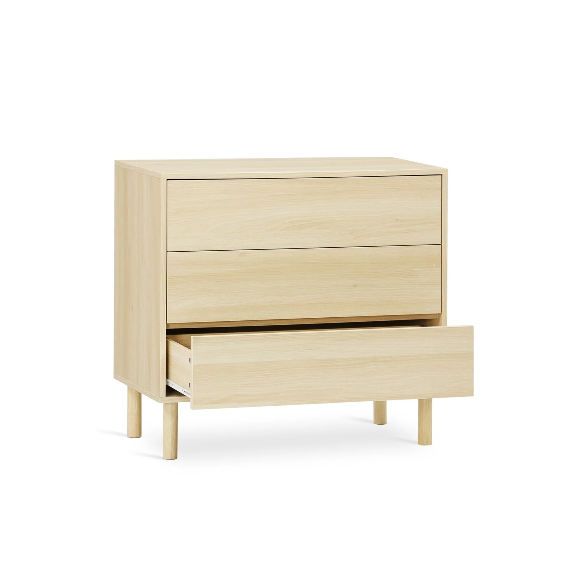 Custer 3 Drawers Tallboy - Oak - Image 10
