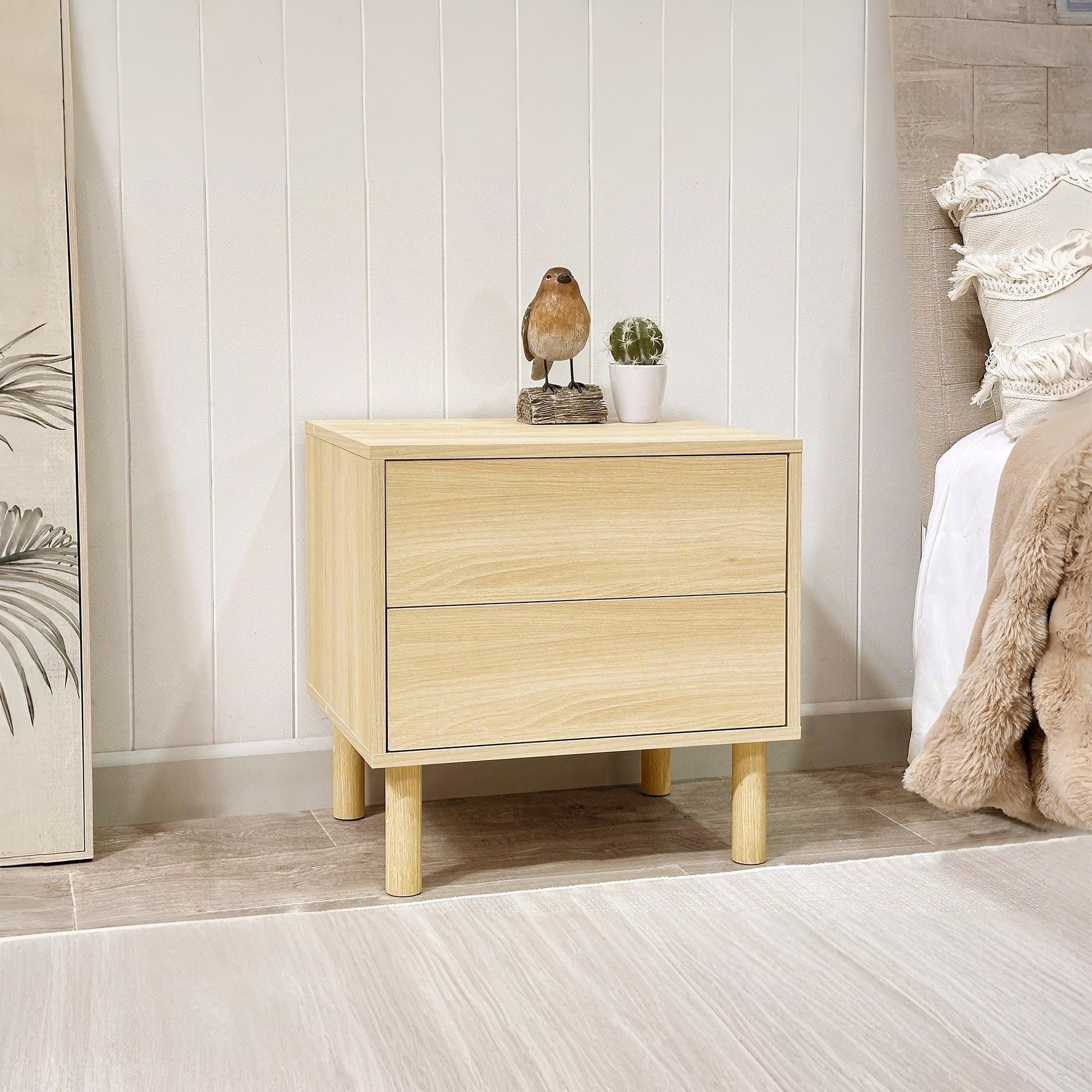 Custer Bedside Table - Oak - Image 2