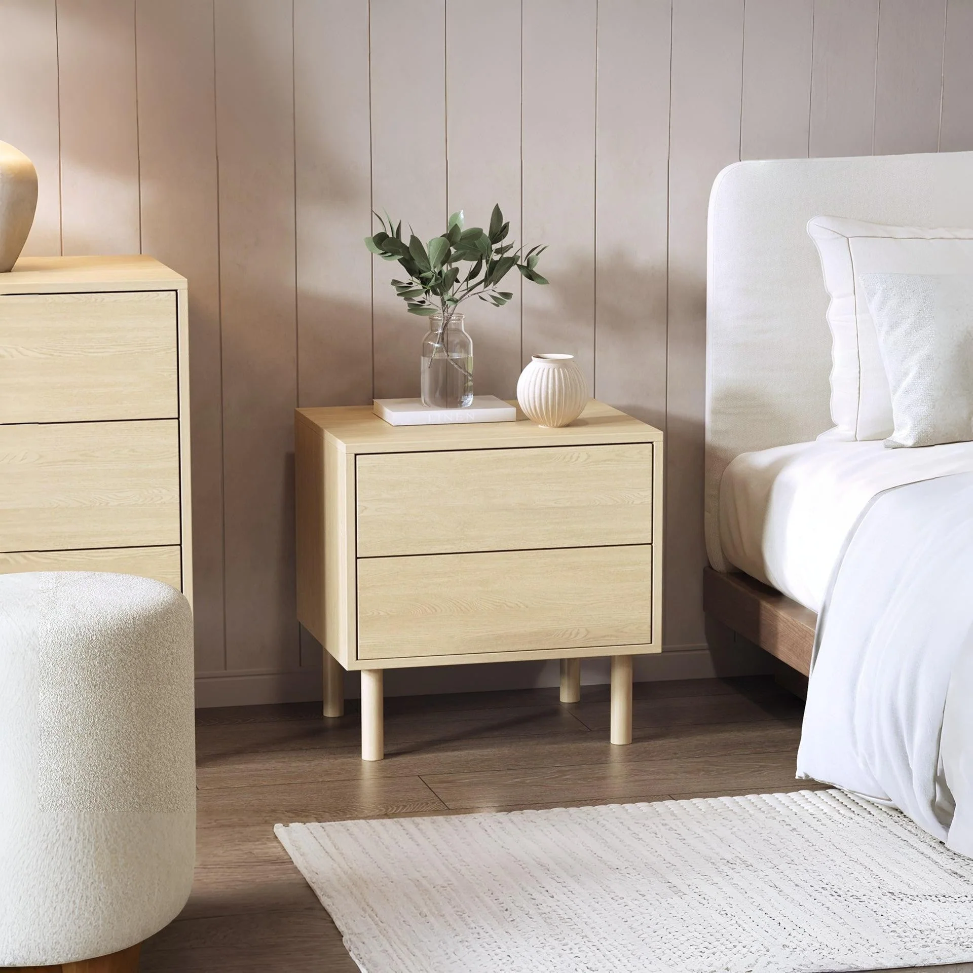 Custer Bedside Table - Oak - Image 4