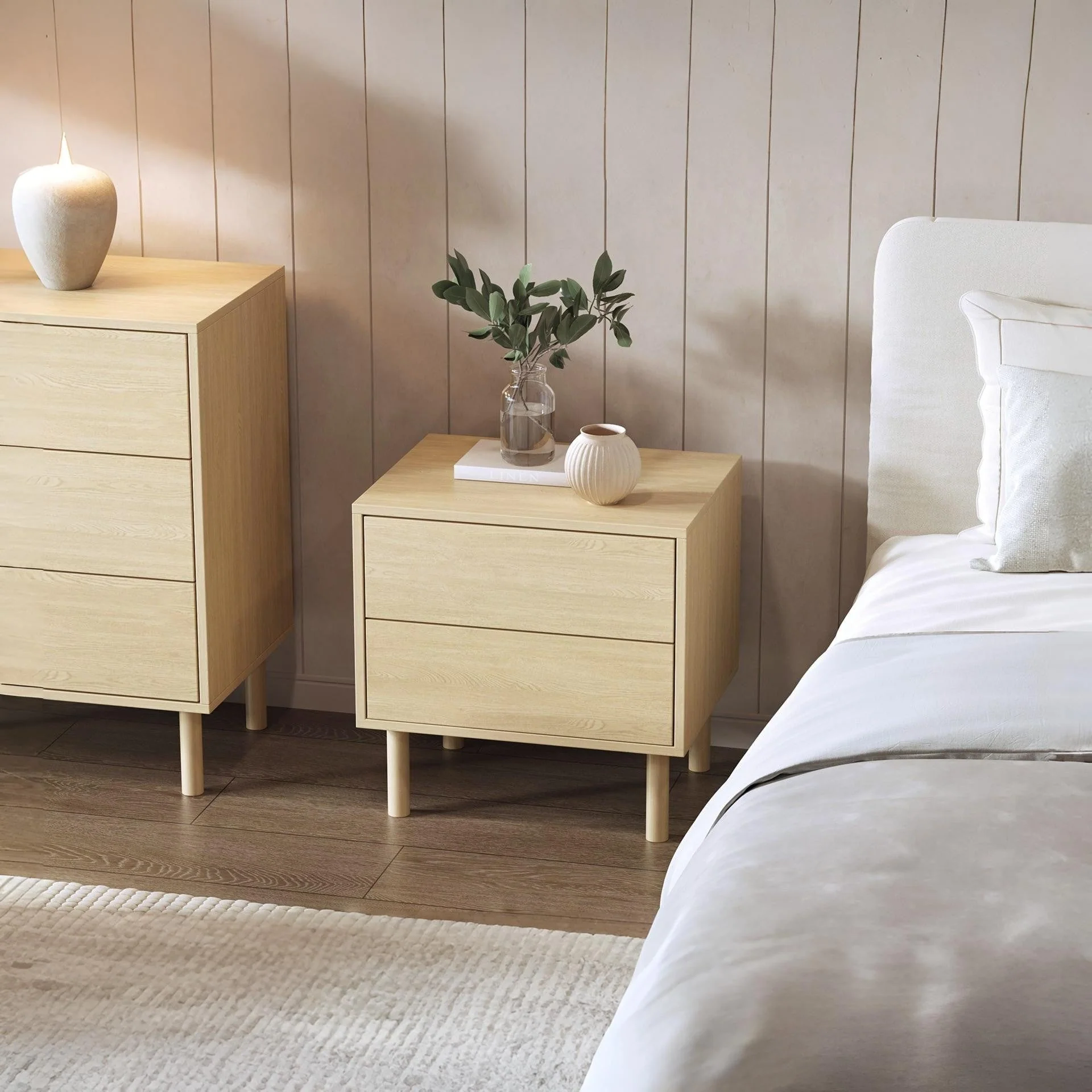 Custer Bedside Table - Oak - Image 5
