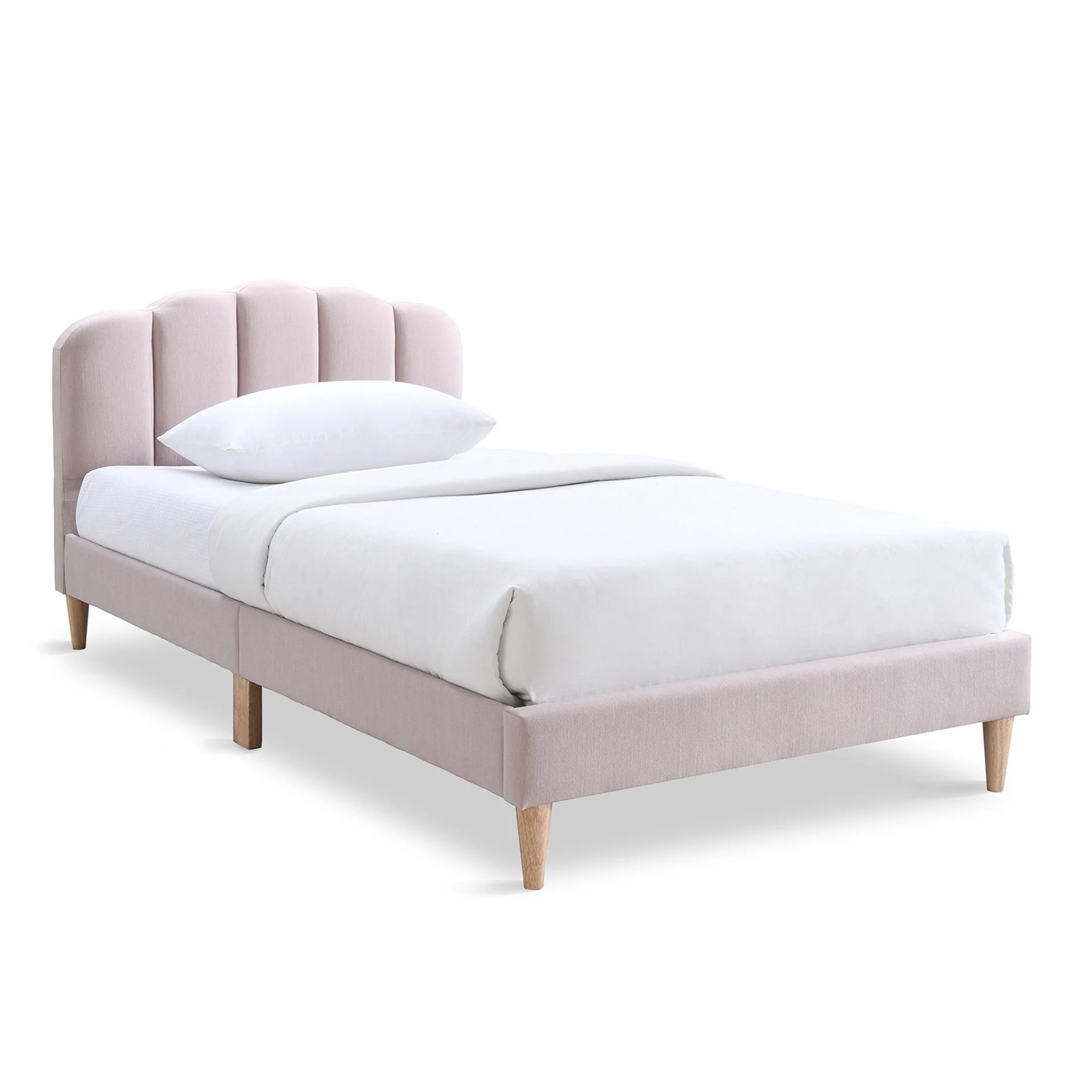 Daisy Velvet King Single Bed Frame - Pink - Image 6