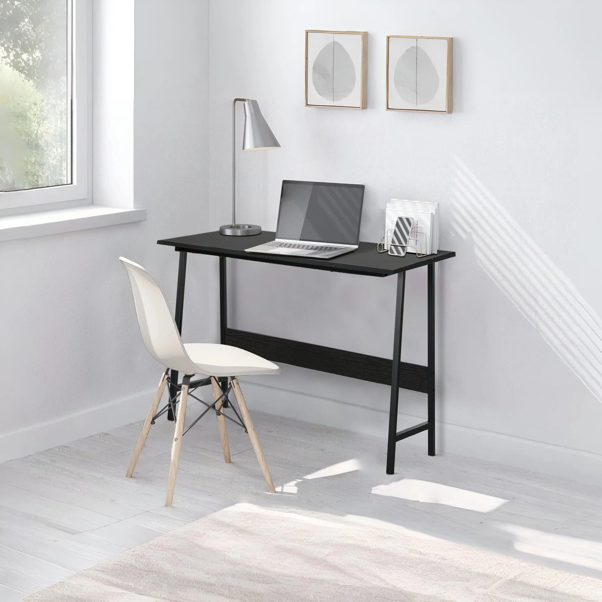 Daniel 100cm Computer Desk - Black - Image 6